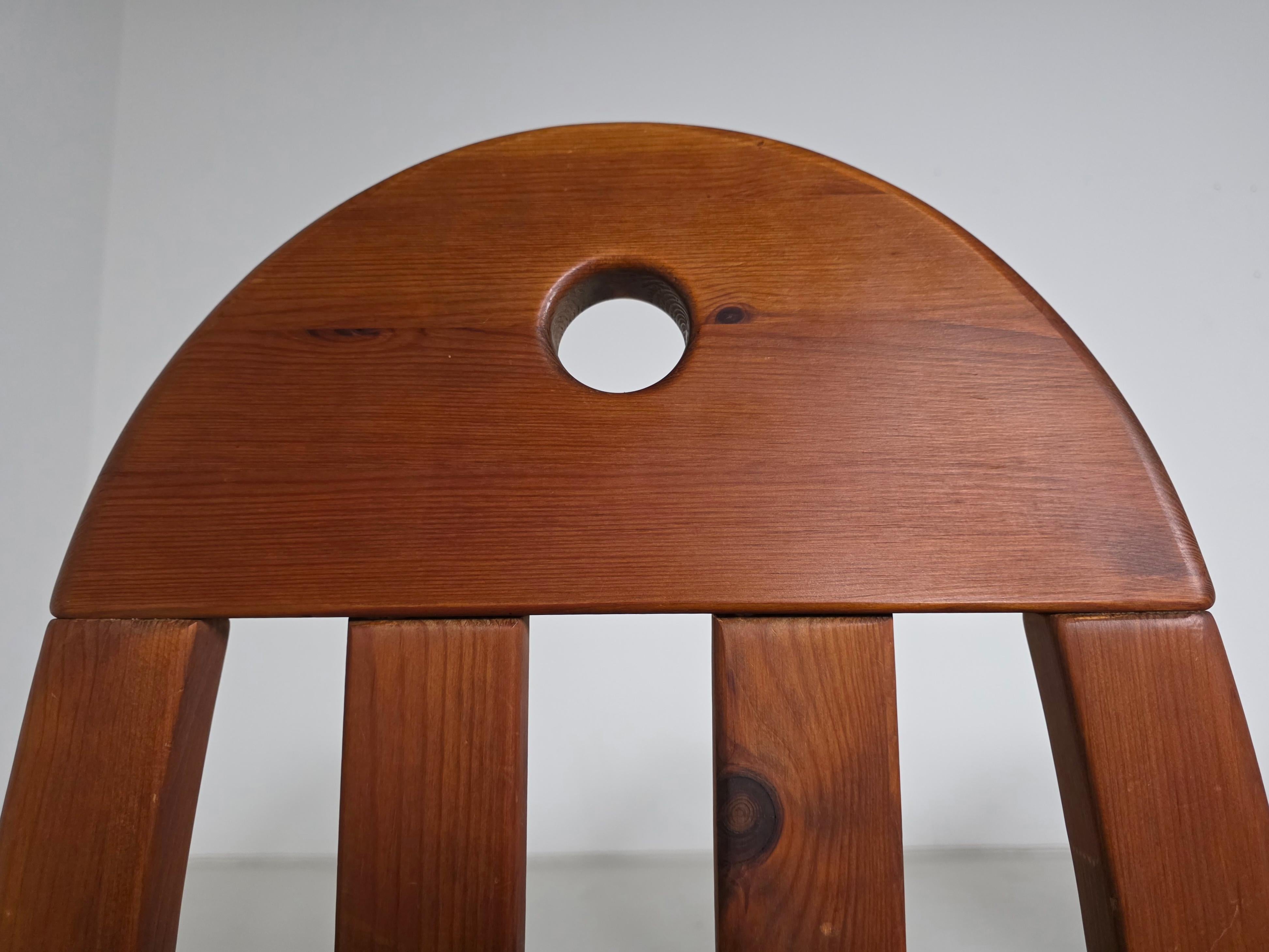 Set di 8 sedie da pranzo in legno di pino massiccio di Wasa Mobel Germania, anni '70 in vendita 19