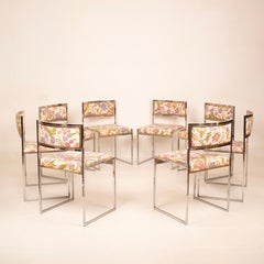 Set of 8 SQ-AL Dining Chairs by Willy Rizzo for Maison Willy Rizzo 1970 Set of 6