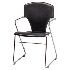 -Juego de 8 sillas de comedor de acero apilables. Por Josep Mora en 1988 modelo "Egoa".