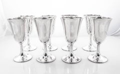 Set of 8 Sterling Goblets