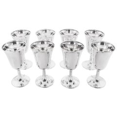 Set of 8 Sterling Goblets