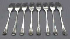 Set of 8 Sterling Silver Dinner Forks by Peter & William Bateman