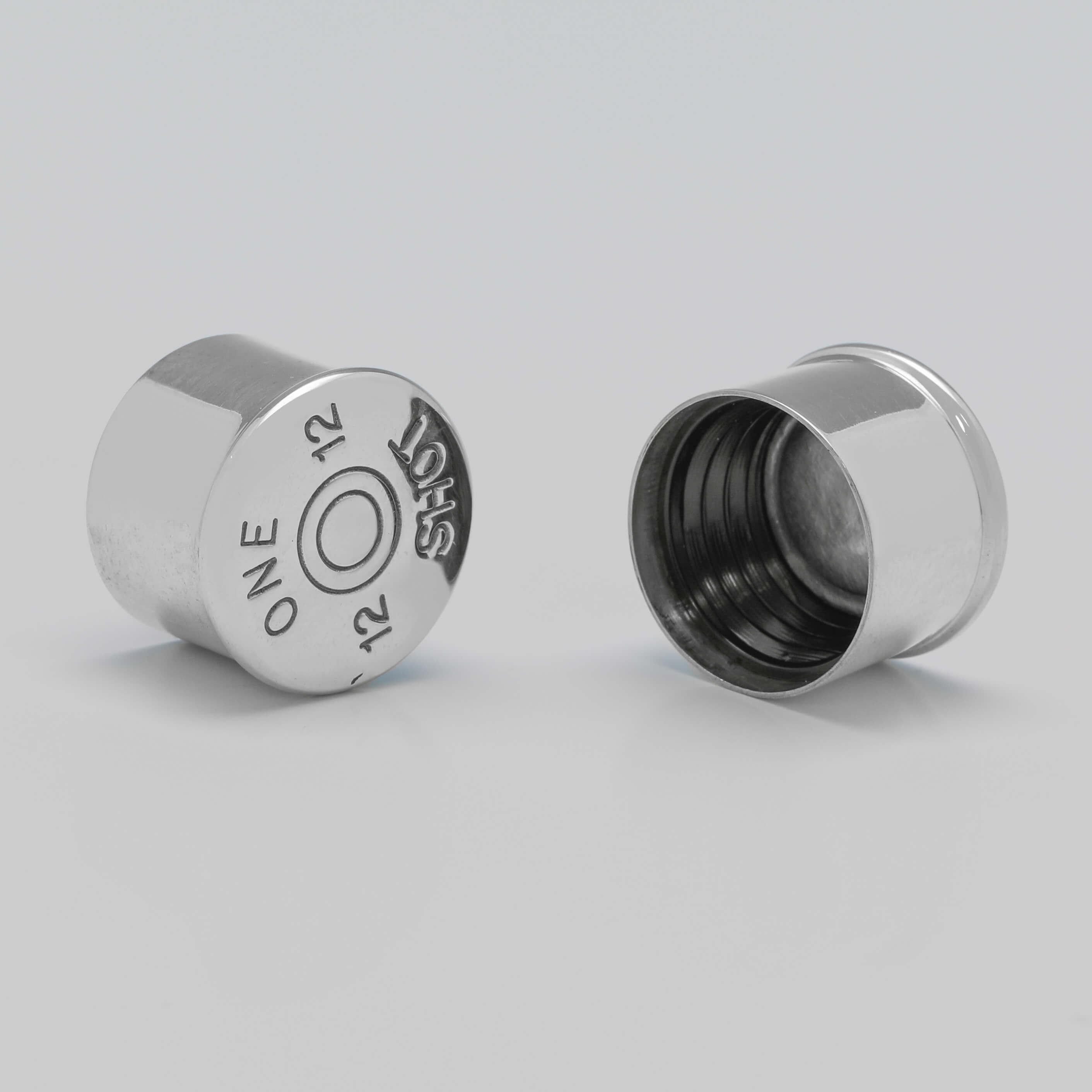 Juego de 8 novedosos vasos de chupito de plata de ley / marcadores de culata para tiro, 2001 en Bueno estado para la venta en London, London