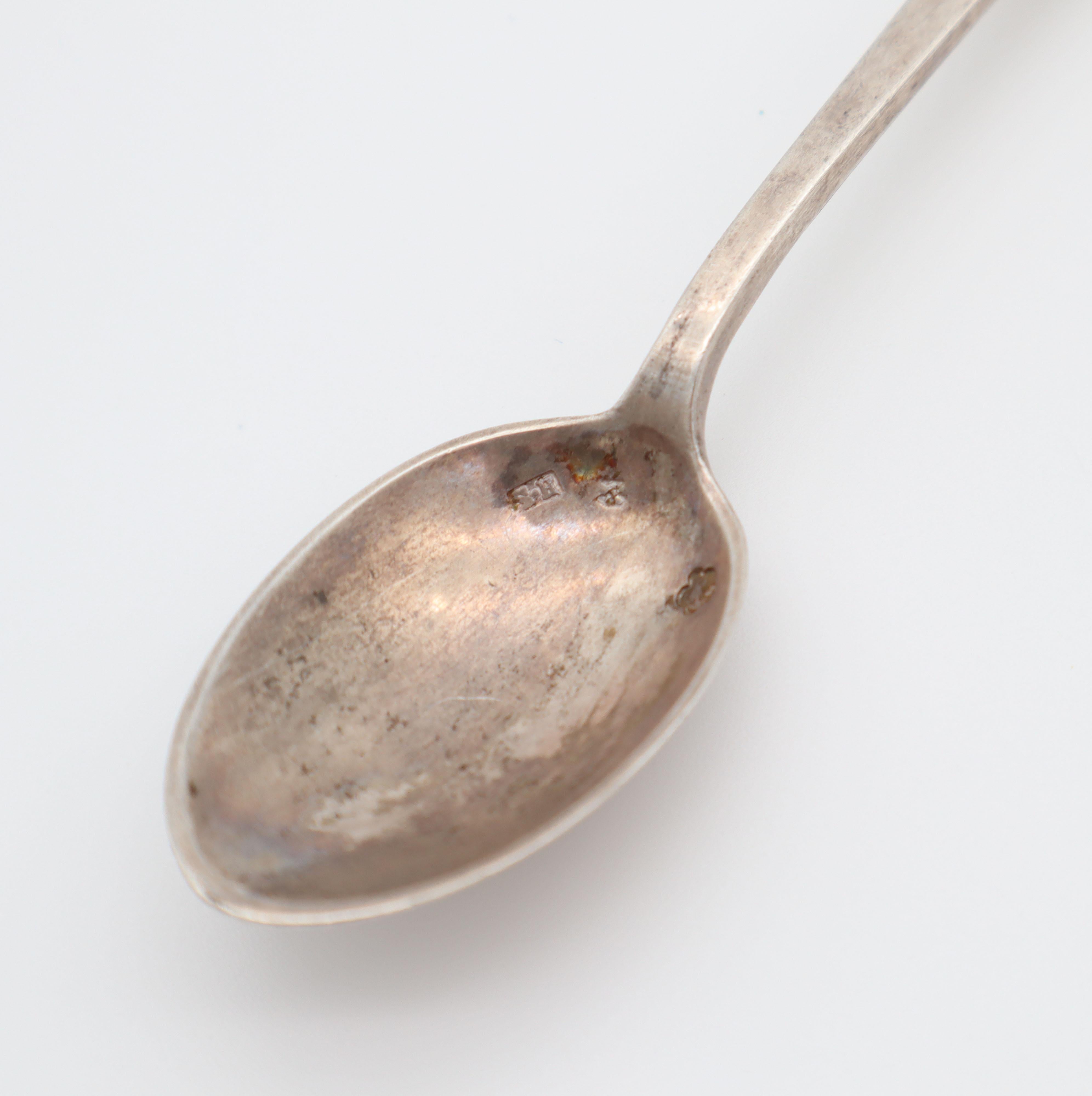 20th Century Set of 8 Sterling Silver Spoons, Attributed to Josef Hoffmann, Vienna ca. 1910