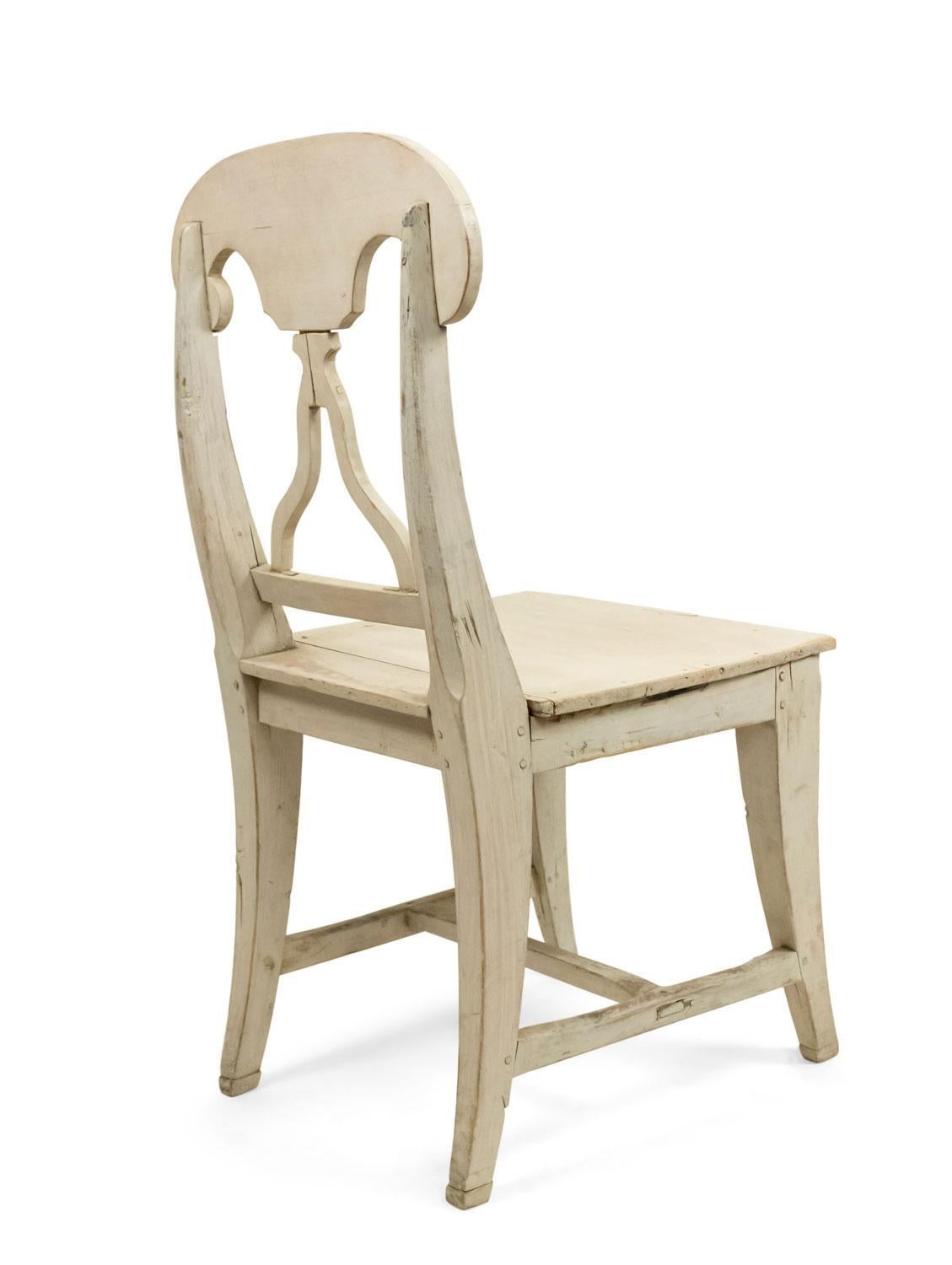 Gustaviano Set di 8 sedie svedesi gustaviane bianche in vendita