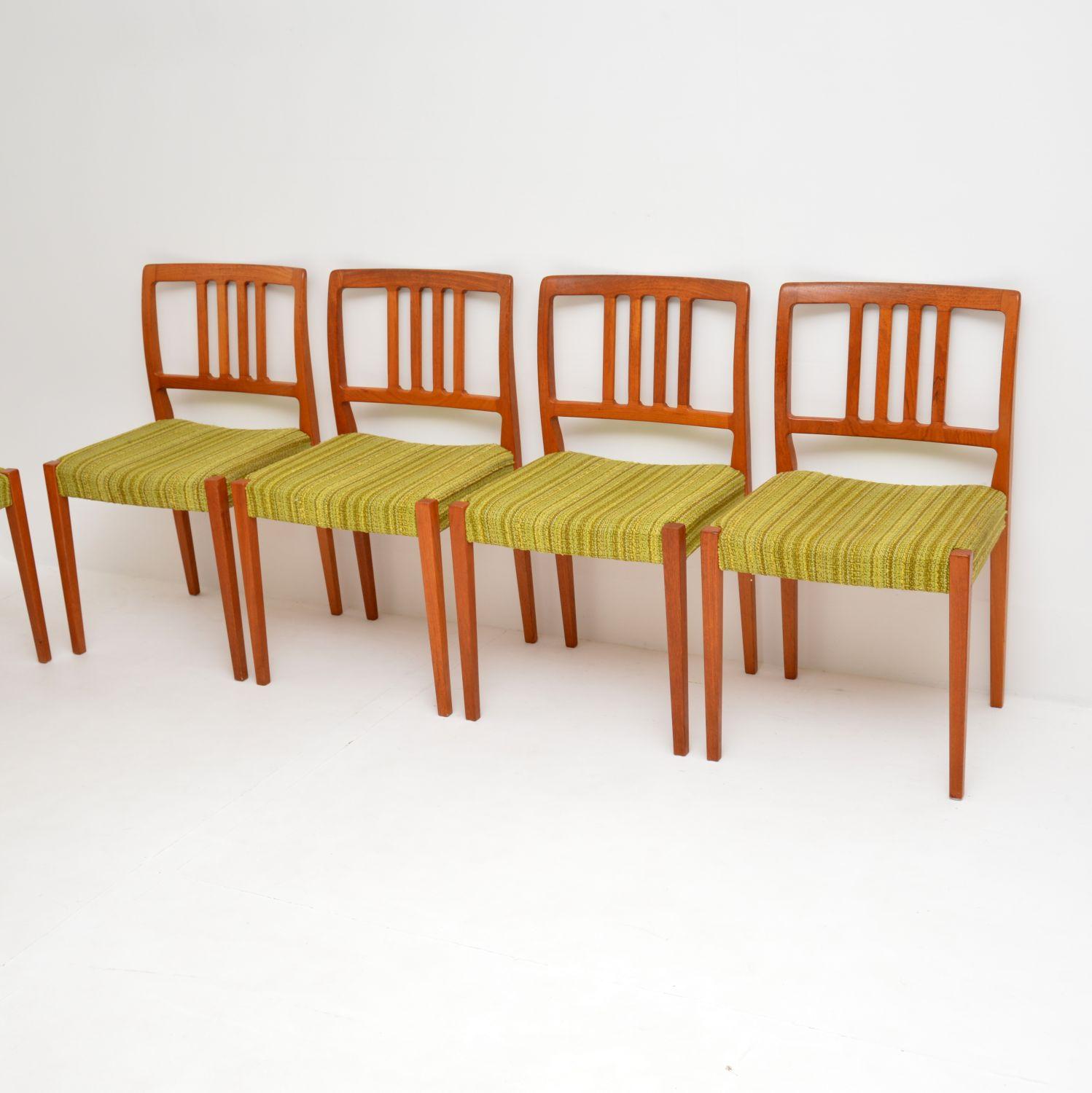 Mid-Century Modern Set of 8 Swedish Teak Vintage Dining Chairs by Nils Jonsson