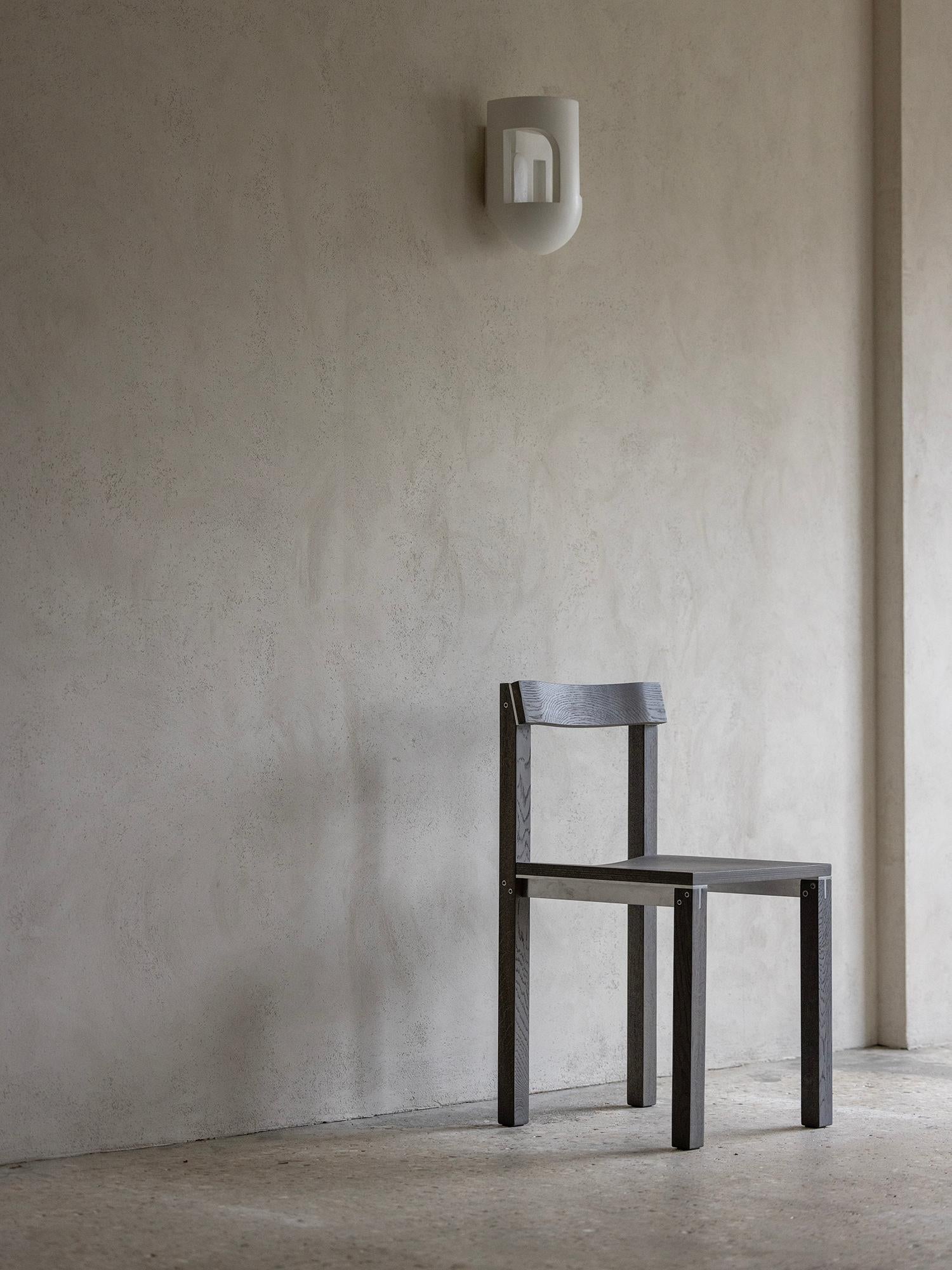 Set of 8 Tal Grey Oak Chairs by Kann Design For Sale 2
