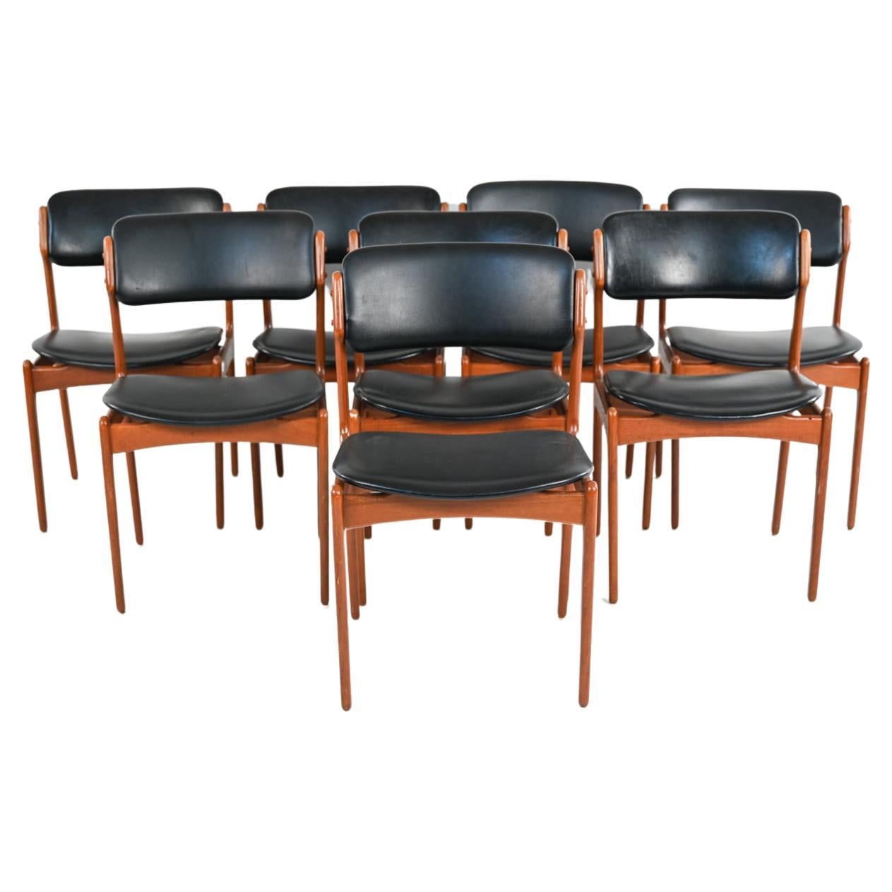 Set of '8' Teak Dining Chairs by Erich Buch for Oddense Maskinsnedikeri