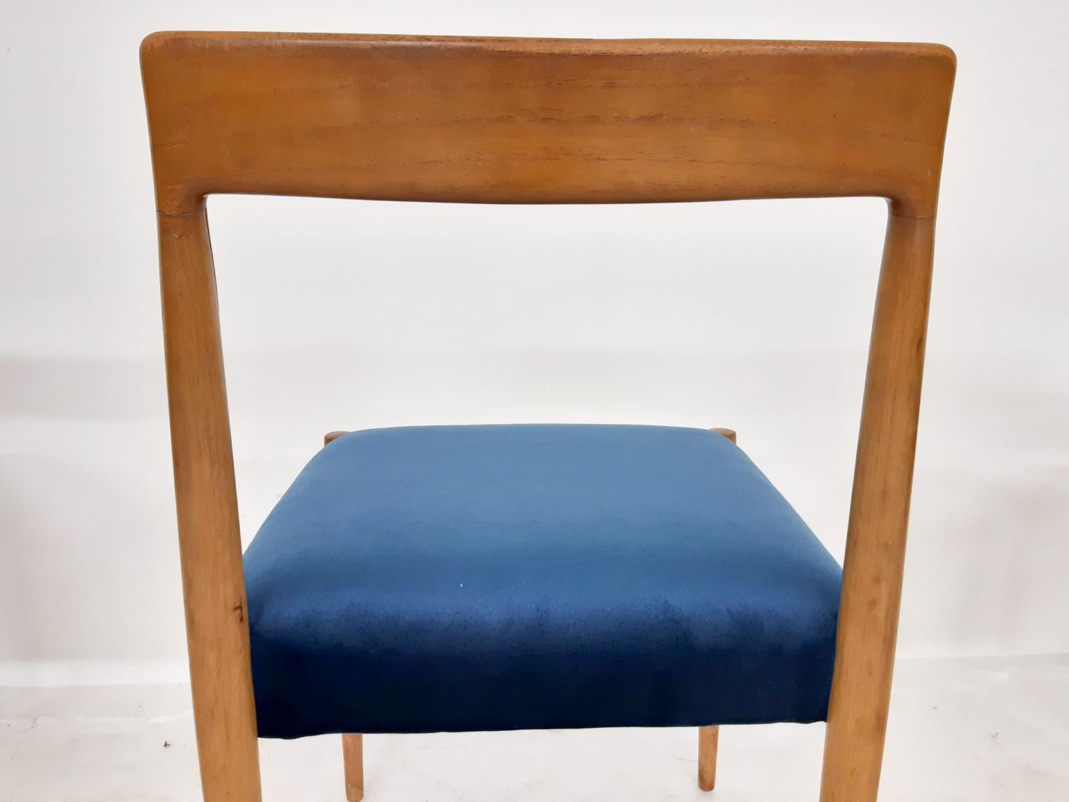 Scandinavian Modern Set of 8 Teak Lubke Dining Chairs, Germany, 1960s