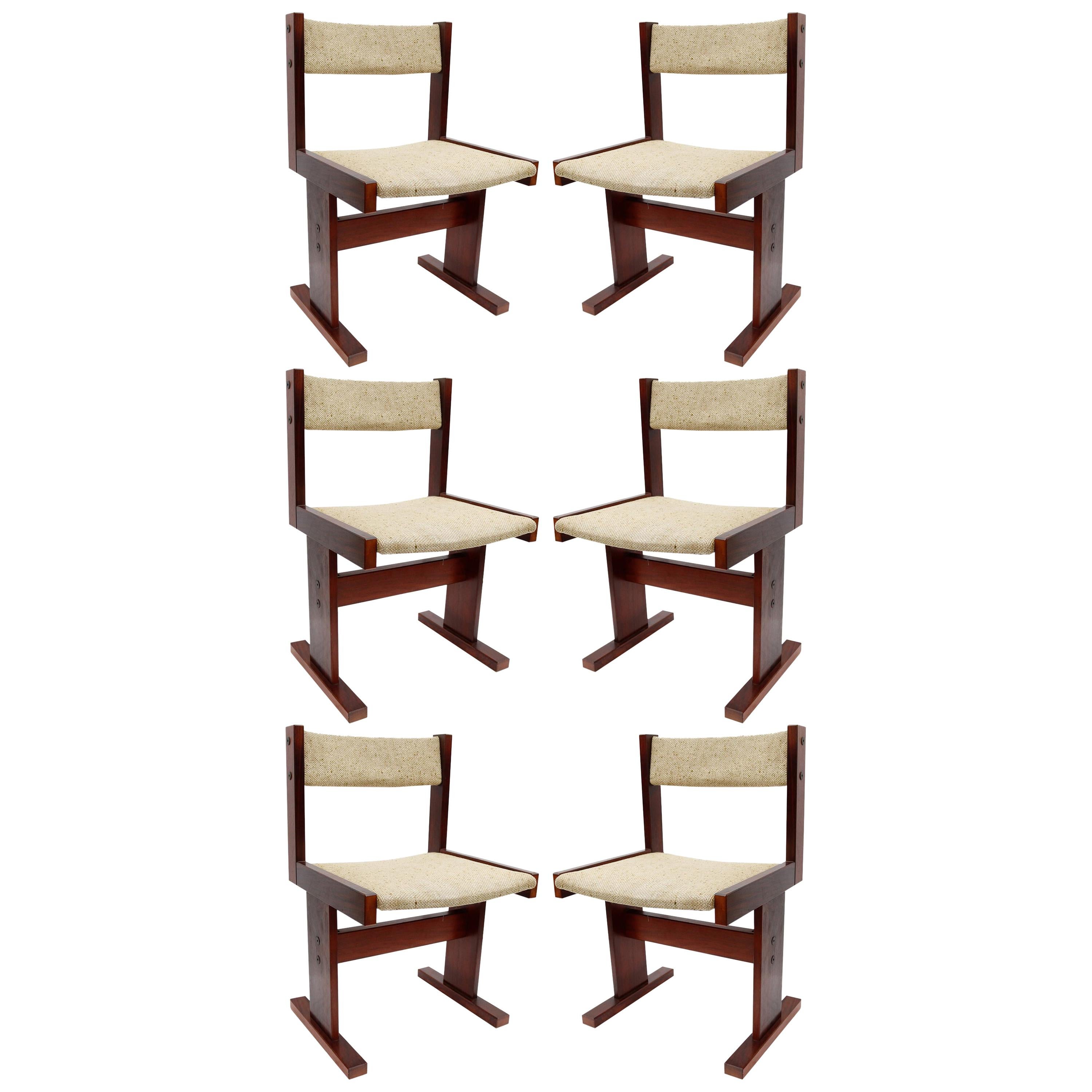 Set of 6 Teak Midcentury Danish Chairs