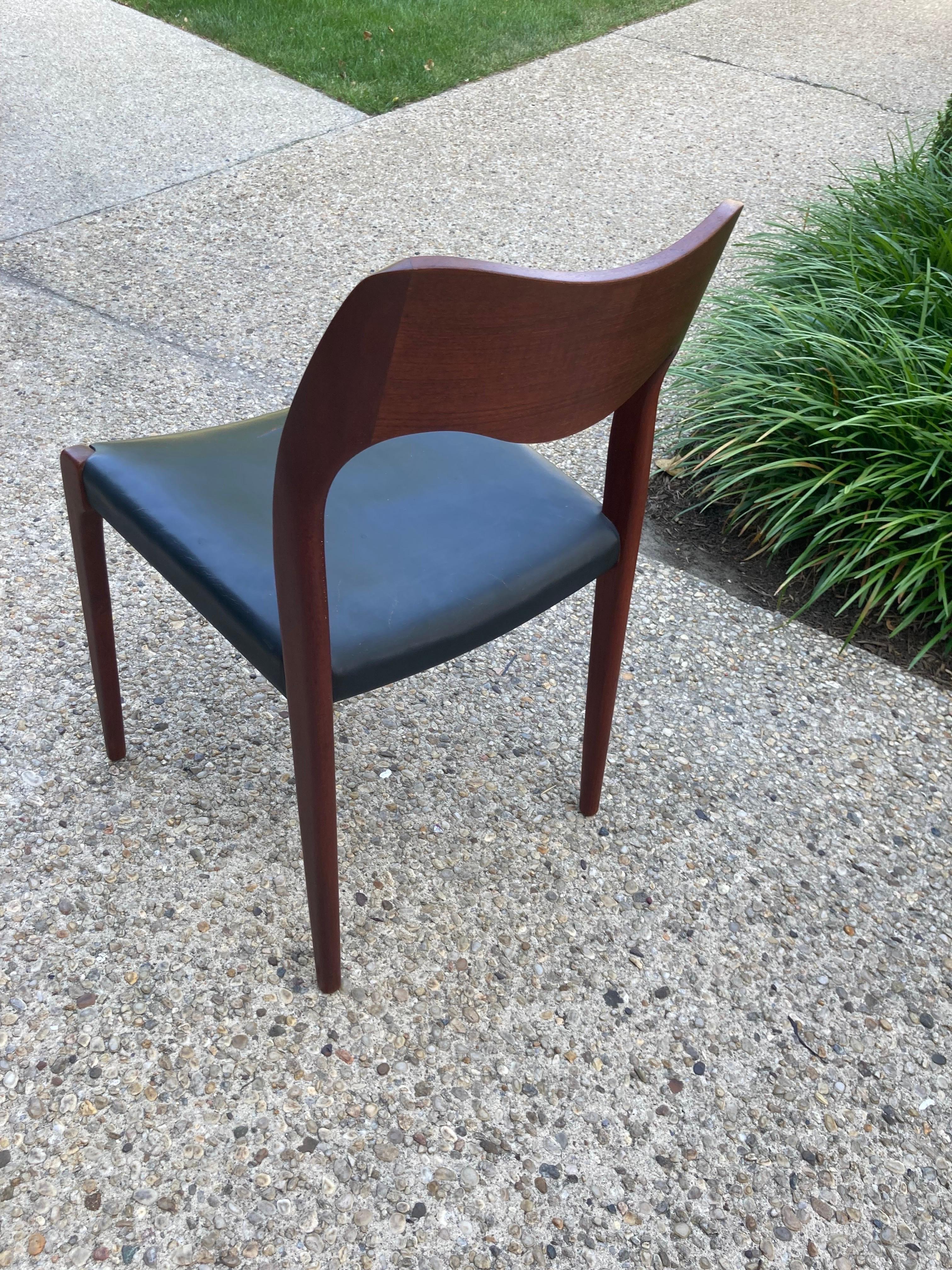 Set of 8 Teak Niels Moller Dining Chairs For Sale 2