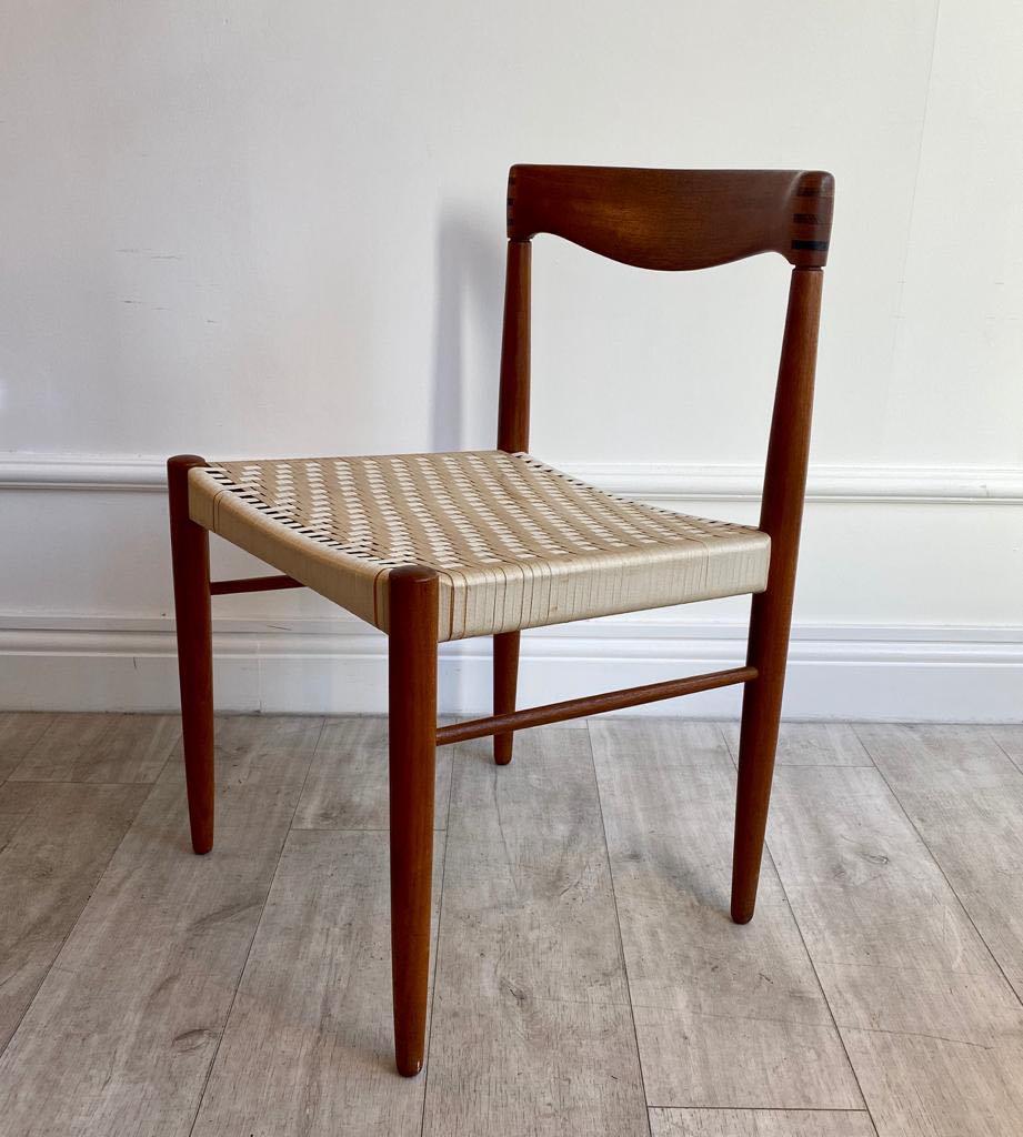 Set of 8 Teak Wood Dining Chairs by H.W Klein for Bramin In Good Condition In London, GB