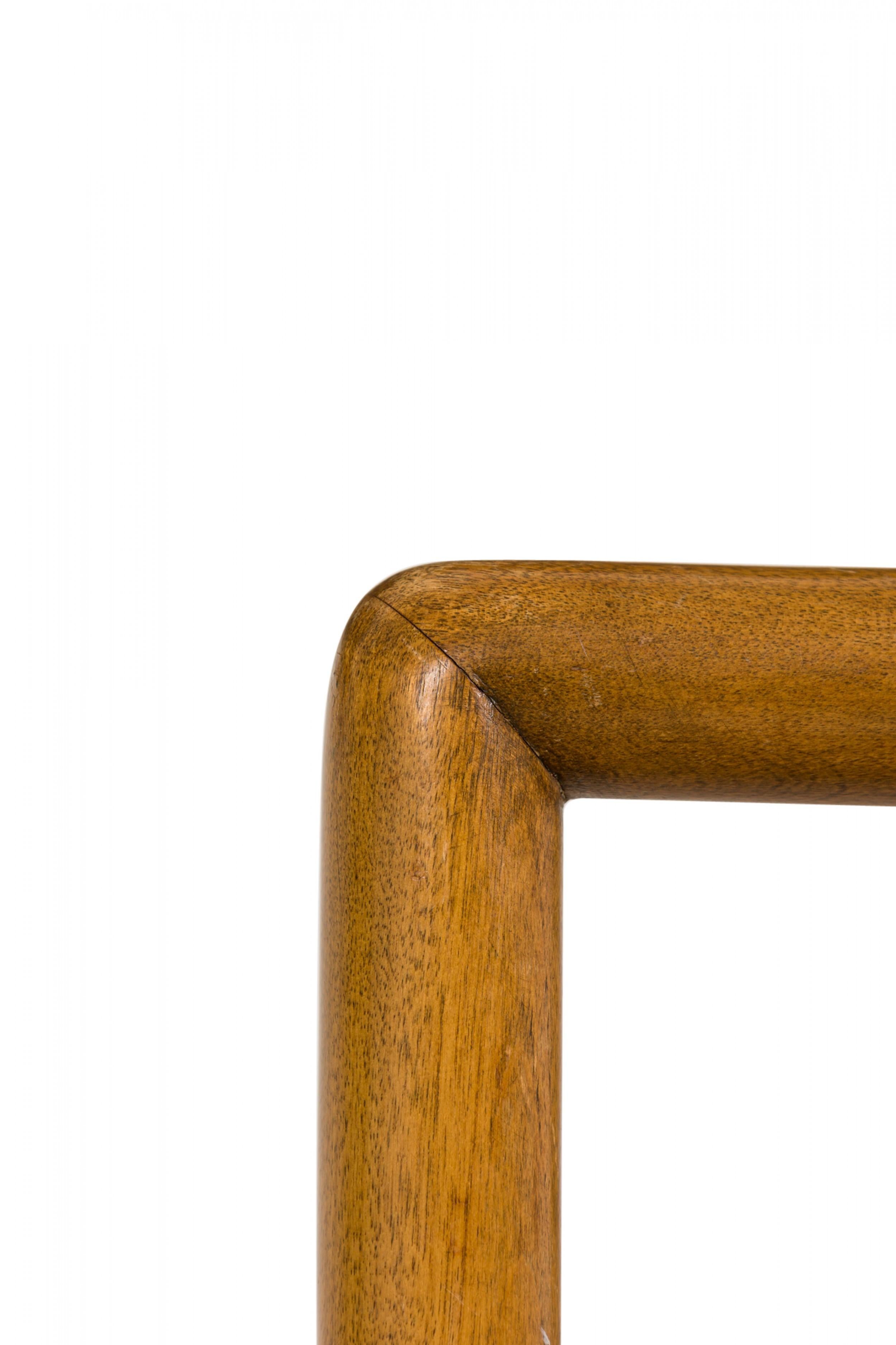 Set of 8 T.H Robsjohn-Gibbings for Widdicomb Ladder Back Woven Seat Dining Chair For Sale 1