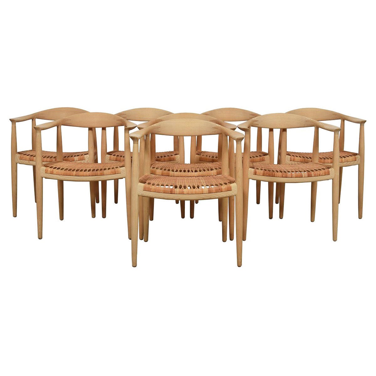 Set of 8 “the Chair” by Hans Wegner for PP Mobler