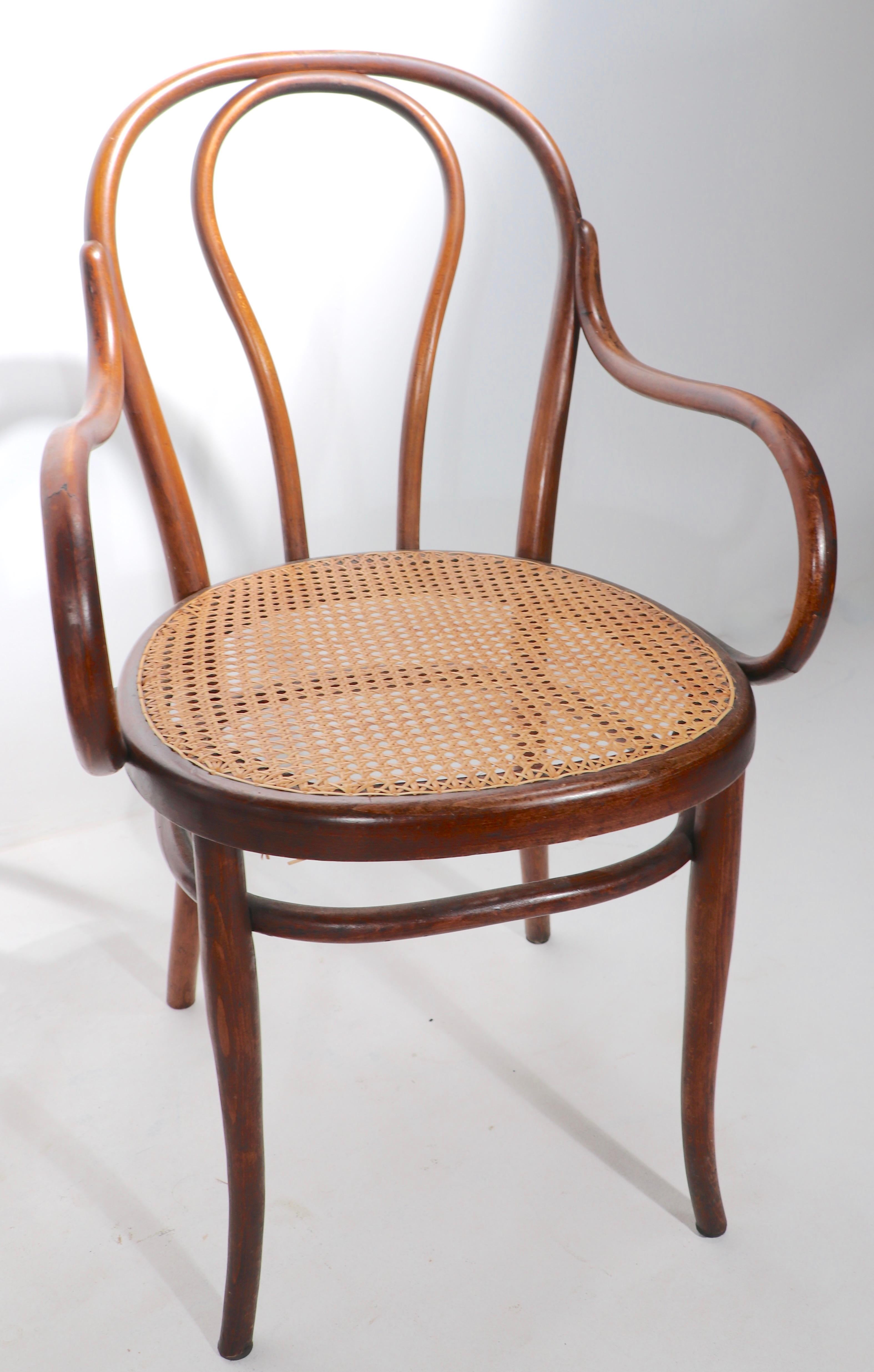 Austrian Set of 8 Thonet Bentwood Dining Chairs ca. 1900- 1920's