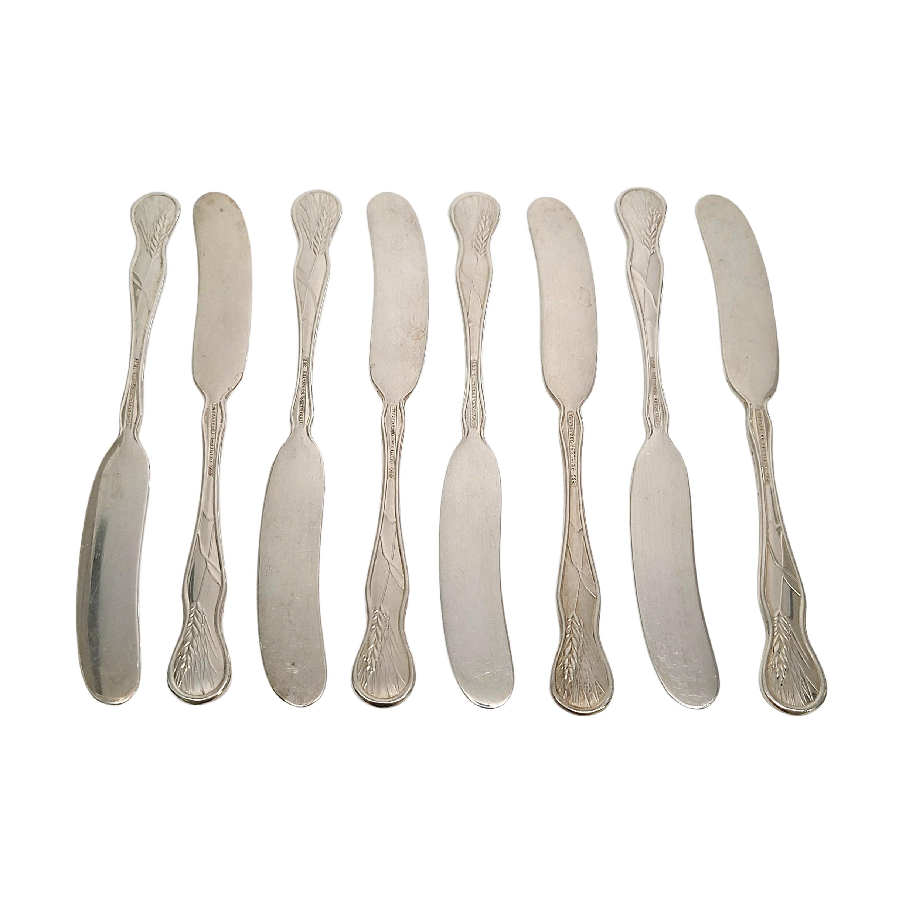 Set of 8 sterling silver butter spreader by Tiffany & Co in the American Garden pattern.

No monogram

American Garden is a multi-motif pattern inspired by the extensive botanical beauty of the United States. Does not include Tiffany box or