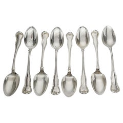 Set of 8 Tiffany & Co Provence Sterling Silver Teaspoons 6" w/mono #15390