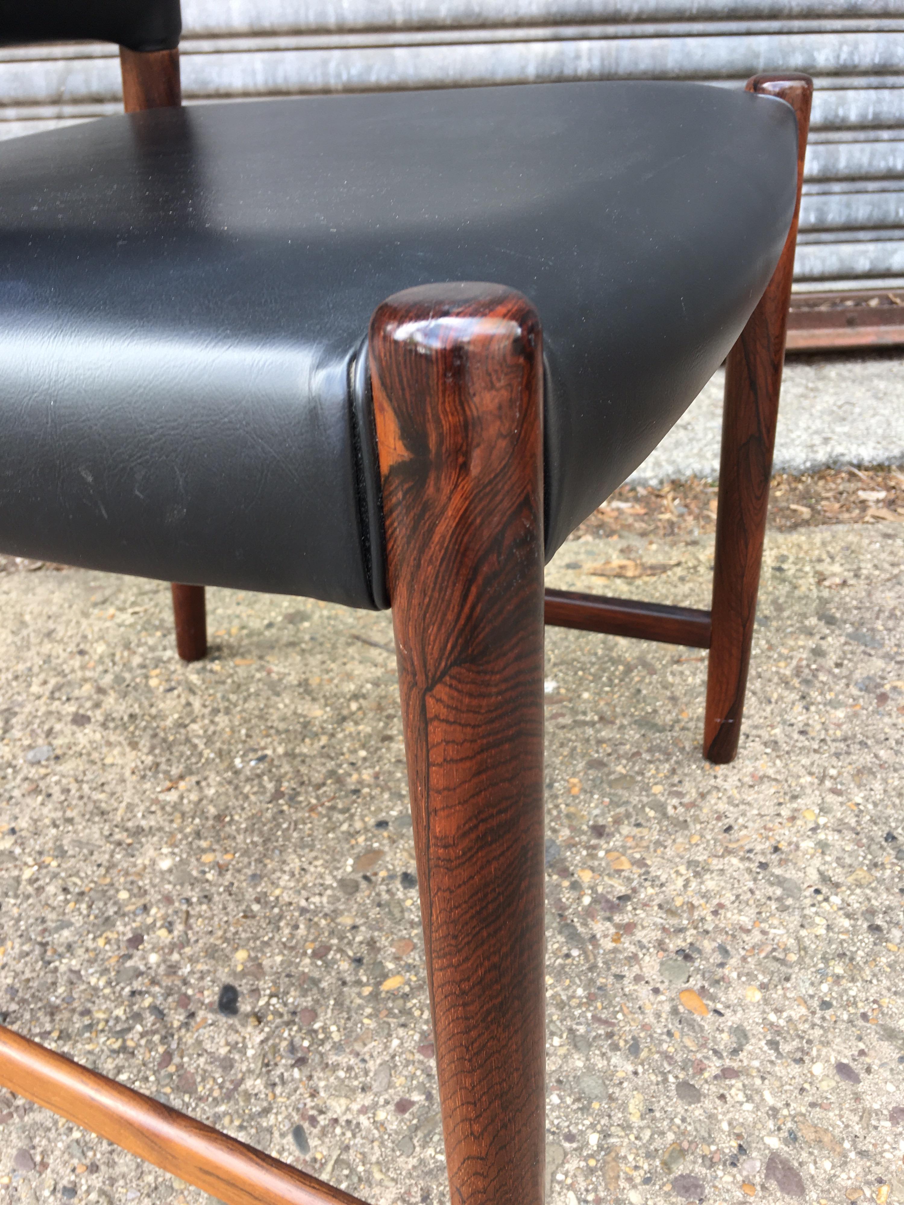 Set of 8 Torbjorn Afdal Rosewood Dining Chairs In Good Condition In Philadelphia, PA