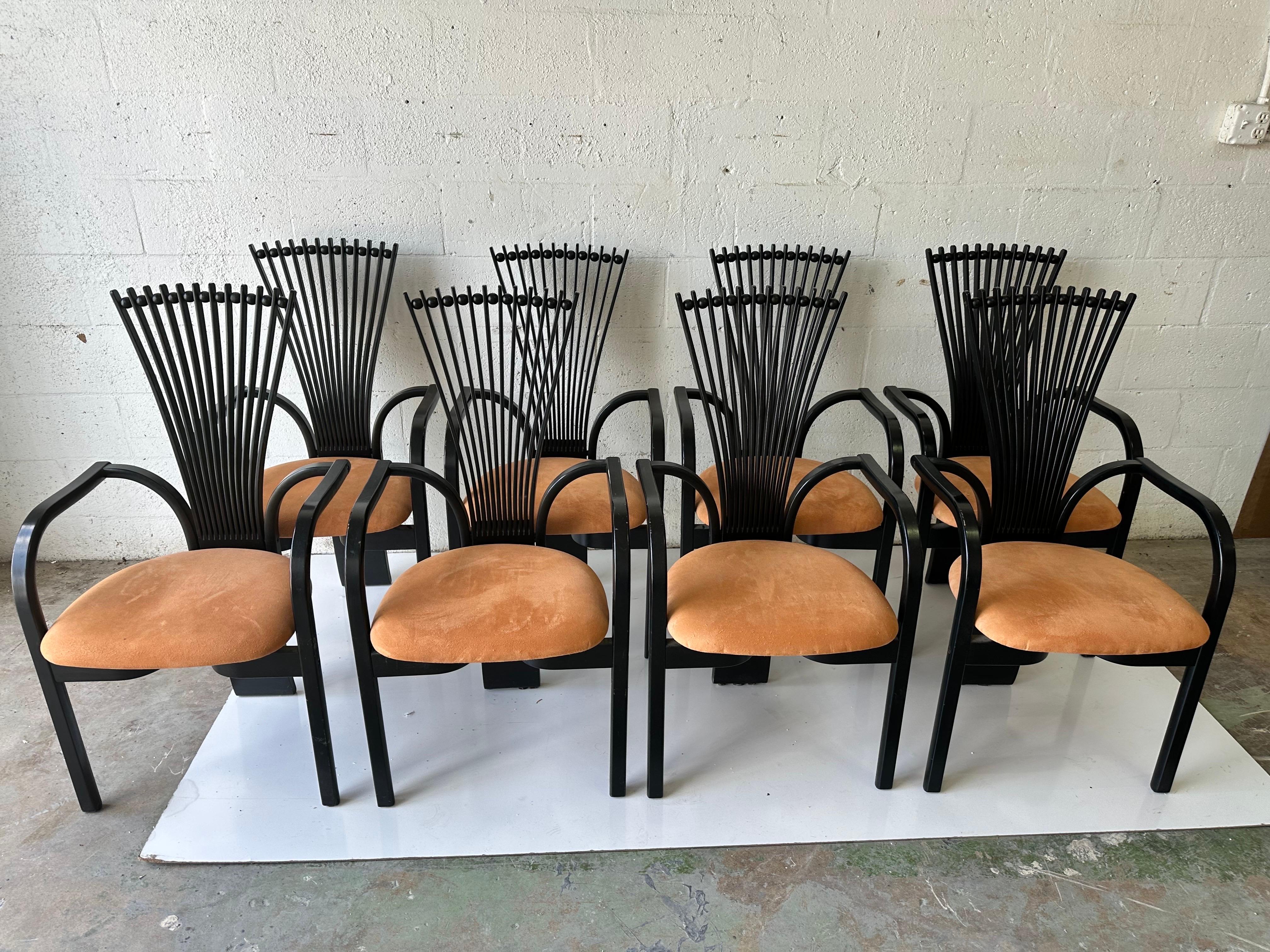 Mid-Century moderno Set di 8 poltrone Totem di Torstein  A. Nielsen per Westnofa in vendita