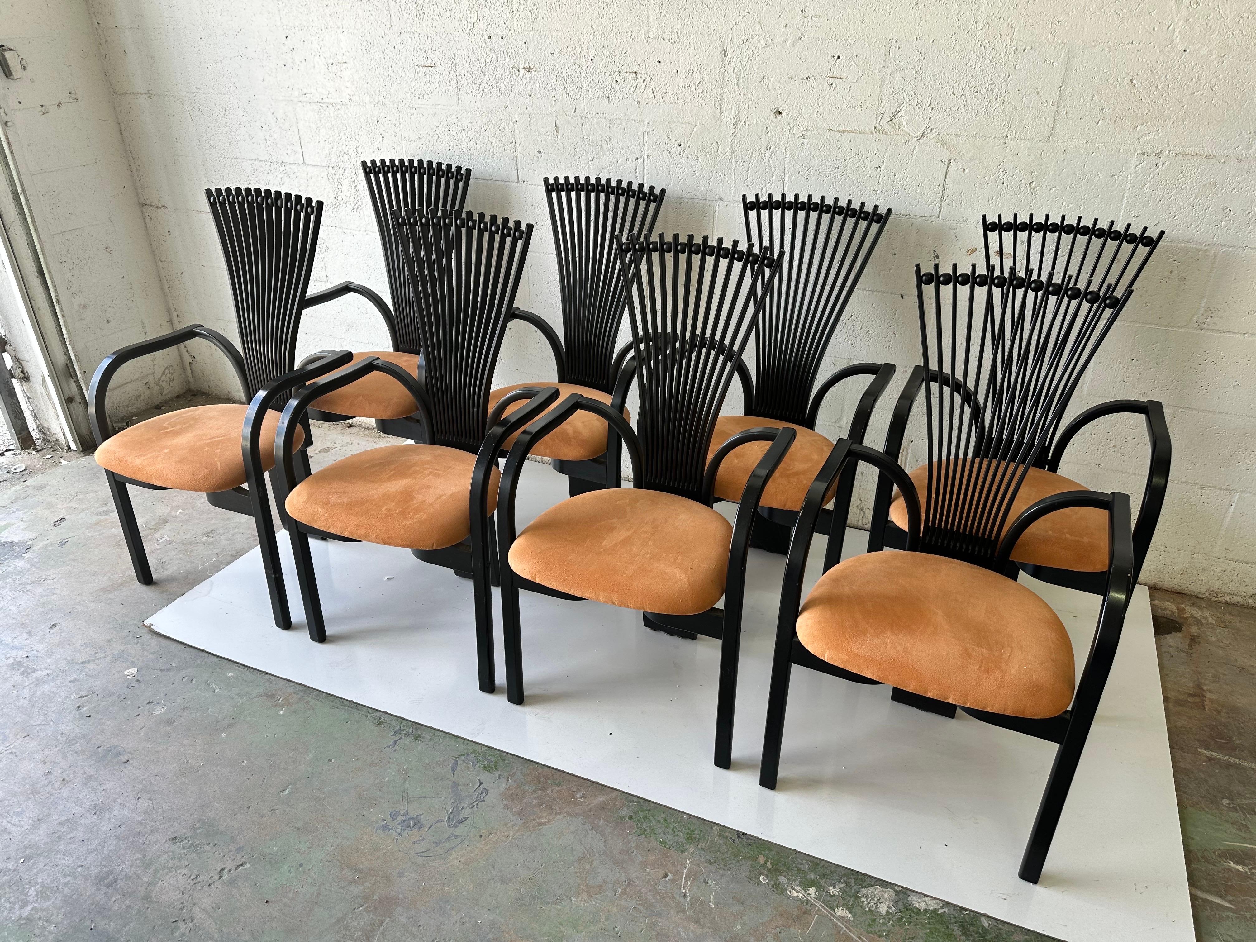 Set of 8 Totem Armchair By Torstein  Nielsen for Westnofa In Good Condition For Sale In Miami, FL