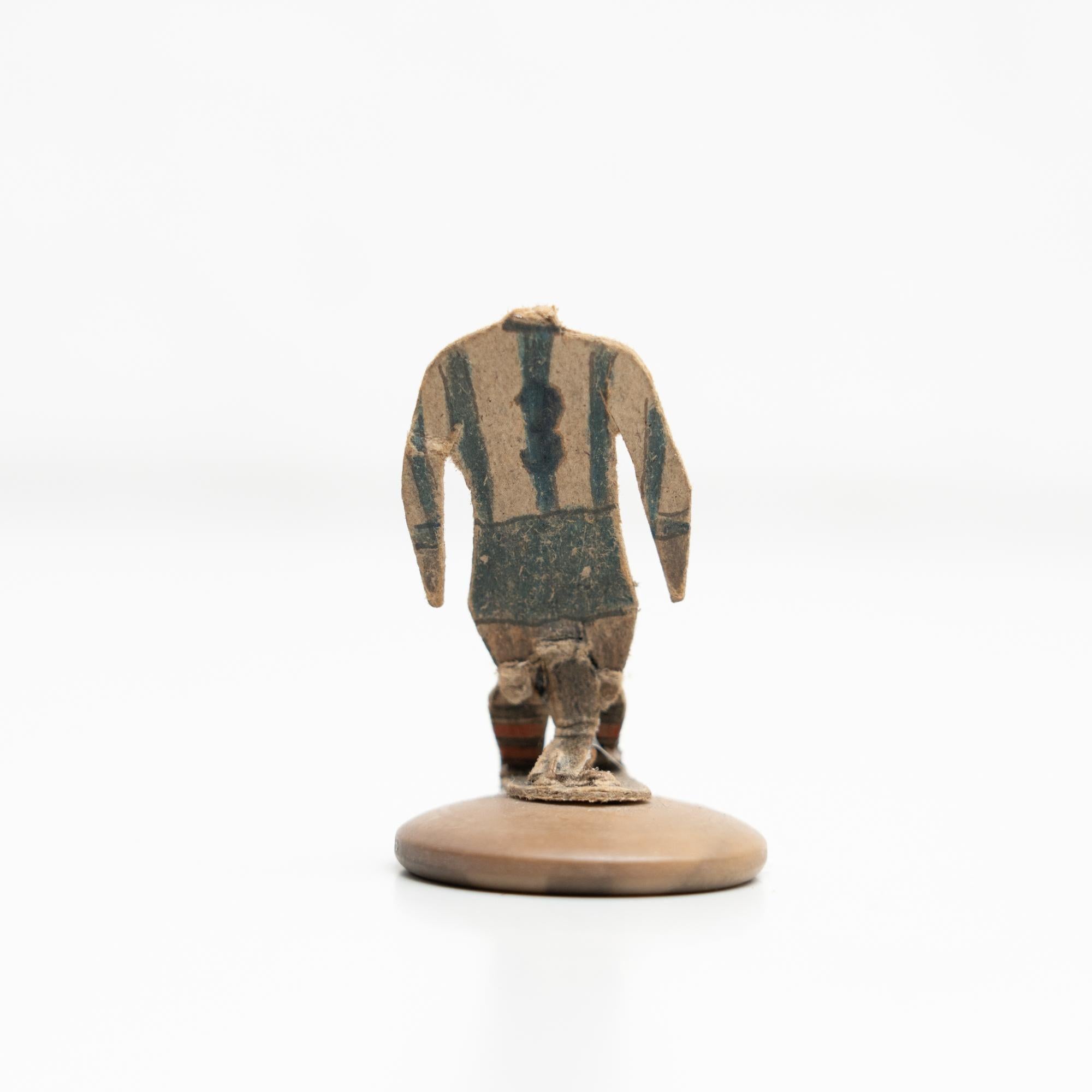 Set of 8 Traditional Antique Button Soccer Game Figures, circa 1950 For Sale 5