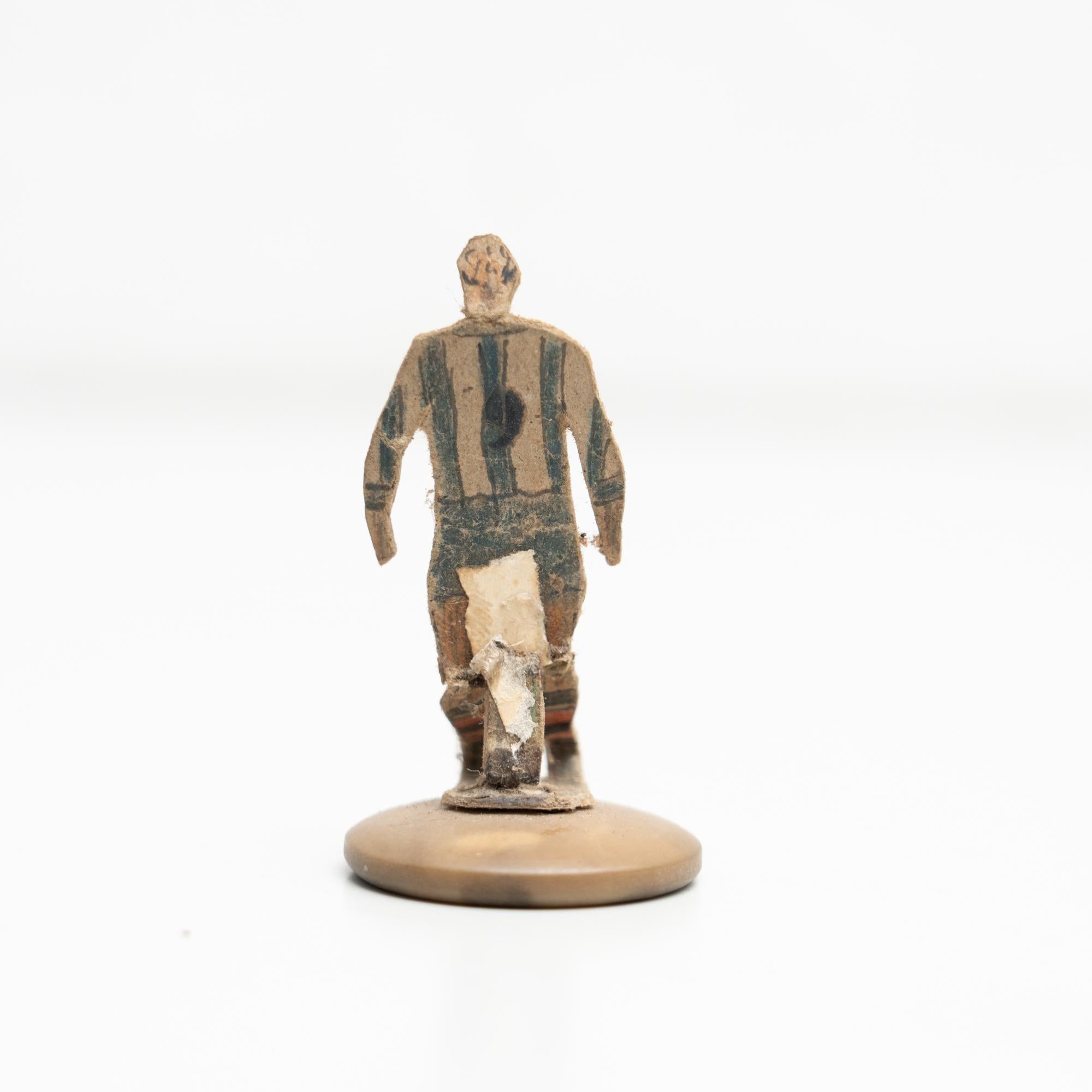 Set of 8 Traditional Antique Button Soccer Game Figures, circa 1950 For Sale 6