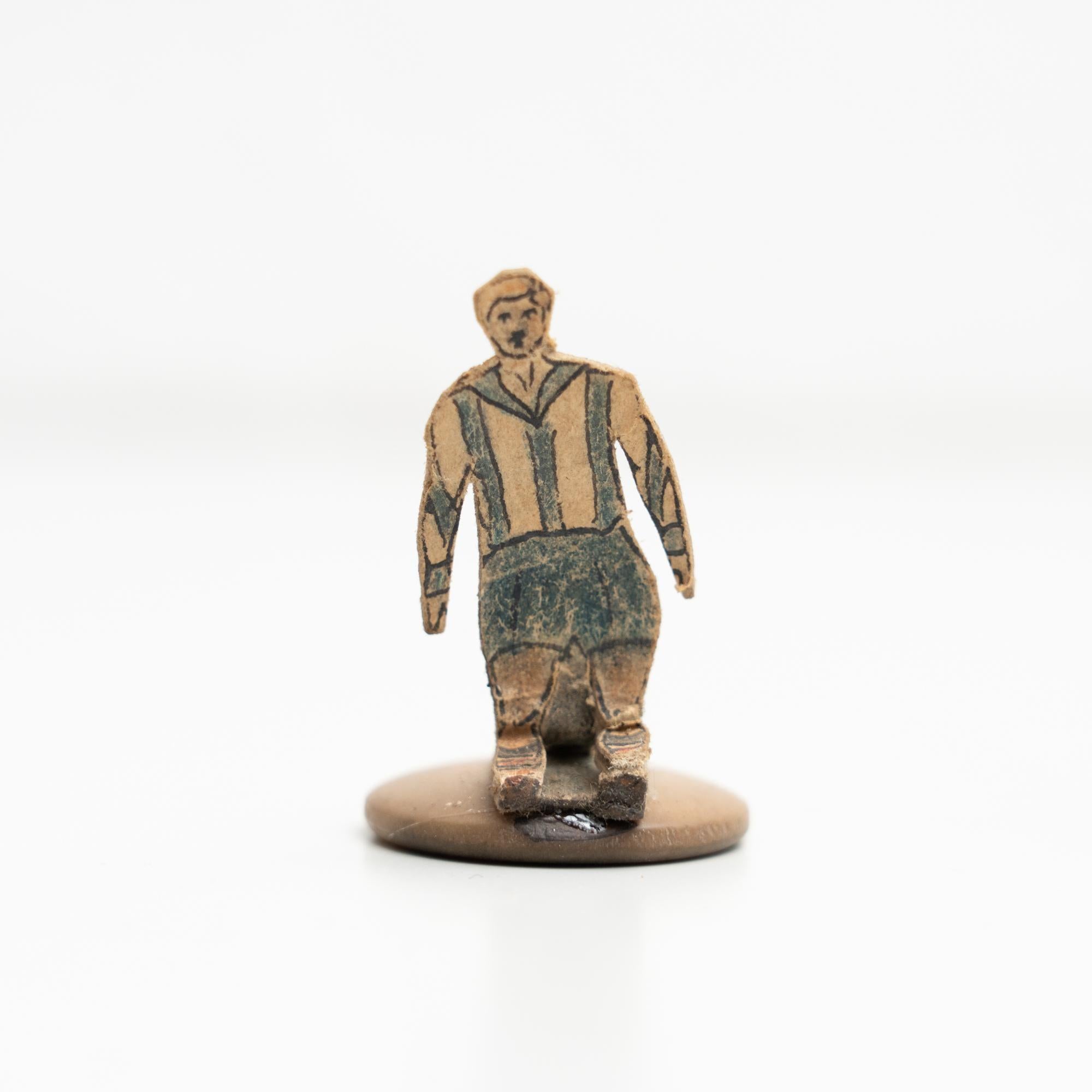 Set of 8 Traditional Antique Button Soccer Game Figures, circa 1950 For Sale 9