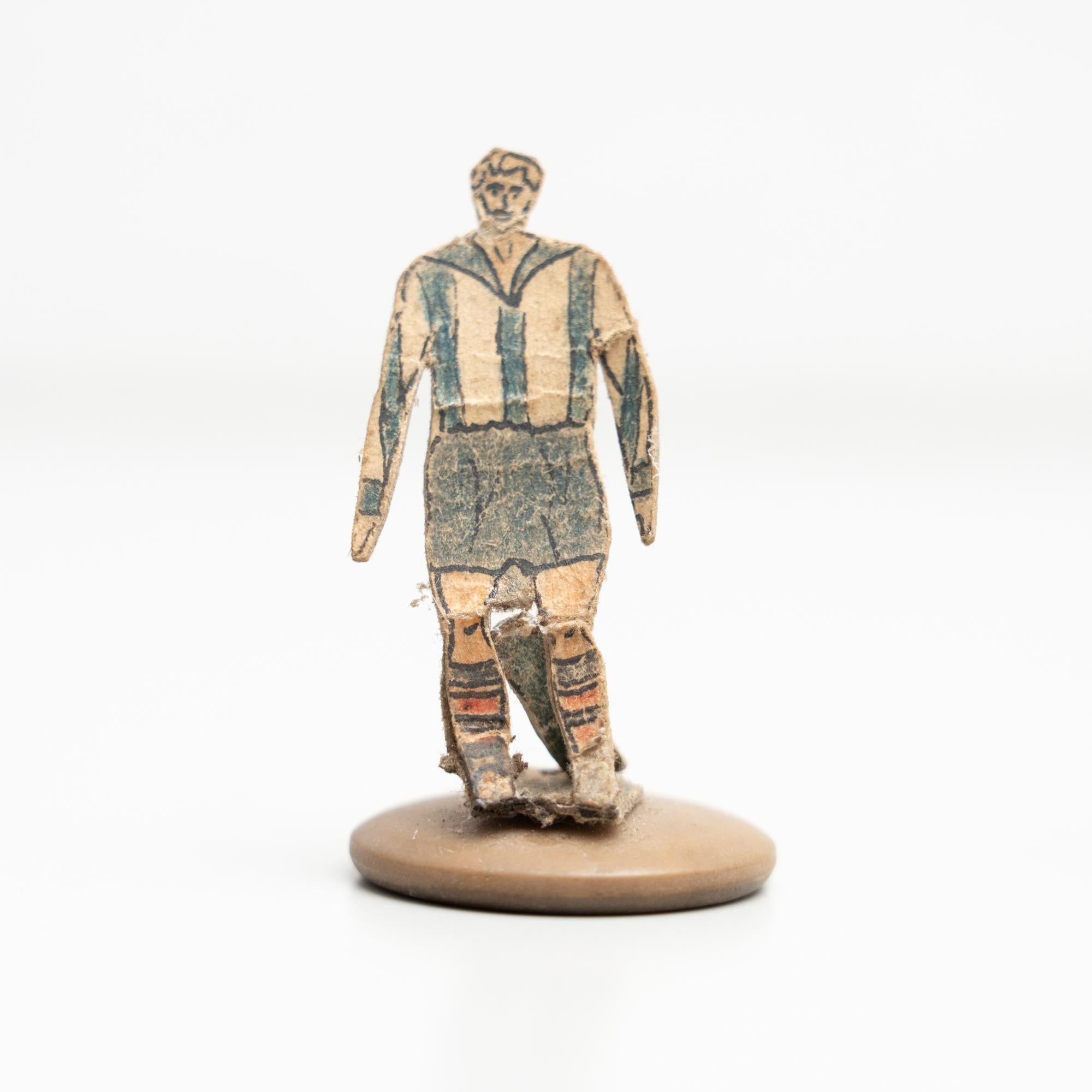 Set of 8 Traditional Antique Button Soccer Game Figures, circa 1950 For Sale 11