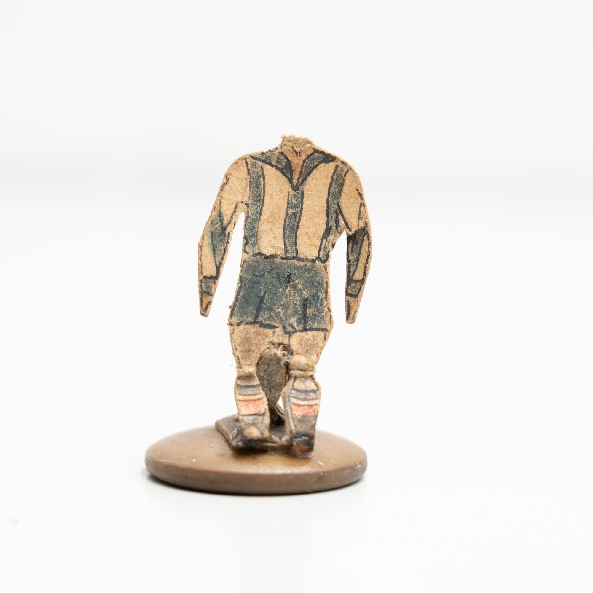Set of 8 Traditional Antique Button Soccer Game Figures, circa 1950 For Sale 13