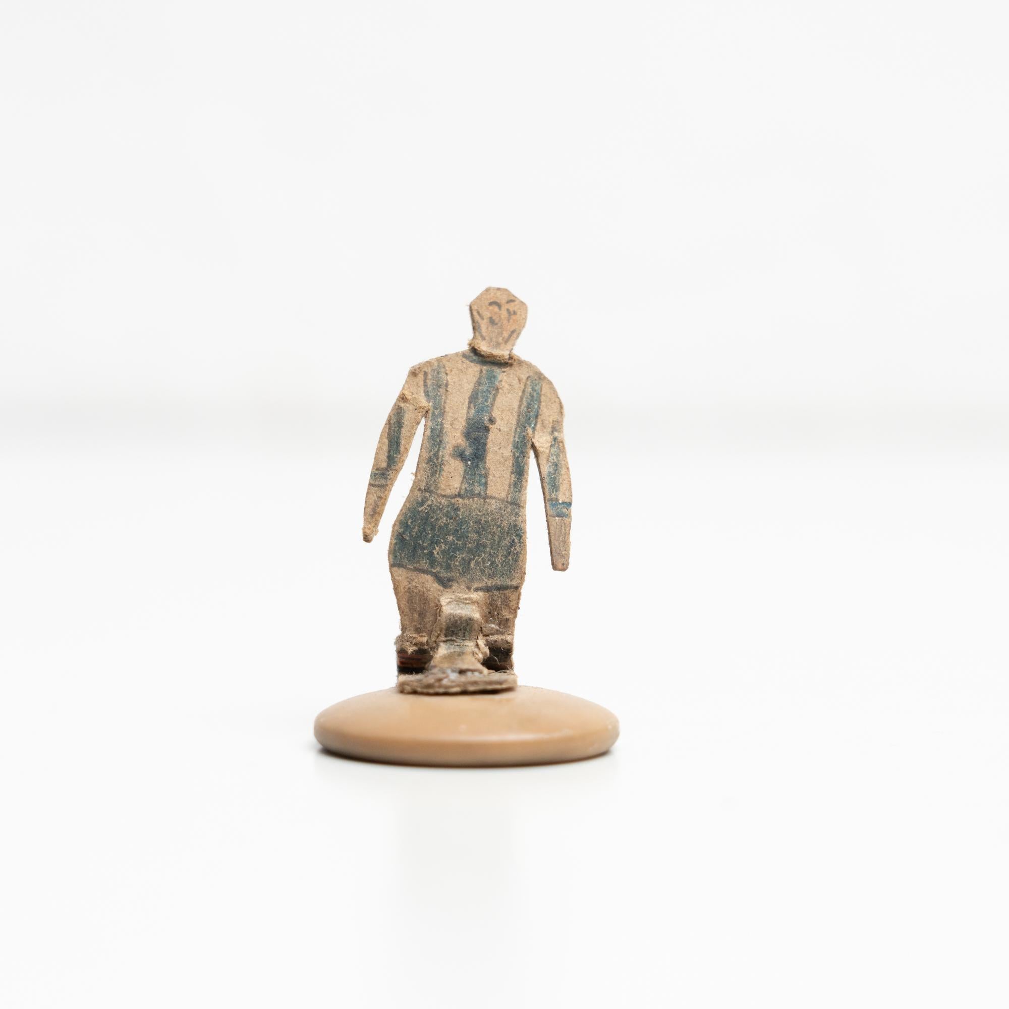 Set of 8 Traditional Antique Button Soccer Game Figures, circa 1950 For Sale 1