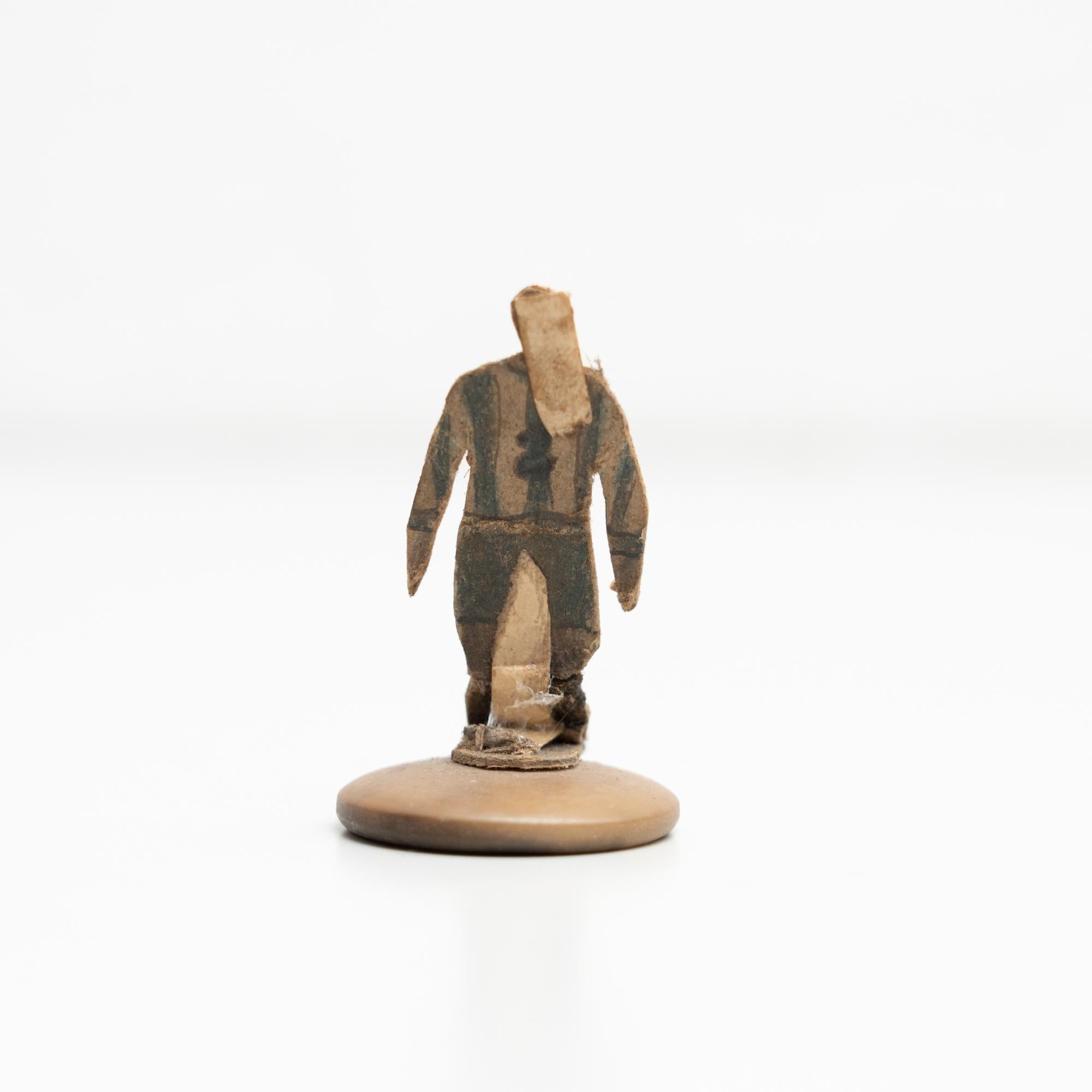 Set of 8 Traditional Antique Button Soccer Game Figures, circa 1950 For Sale 2