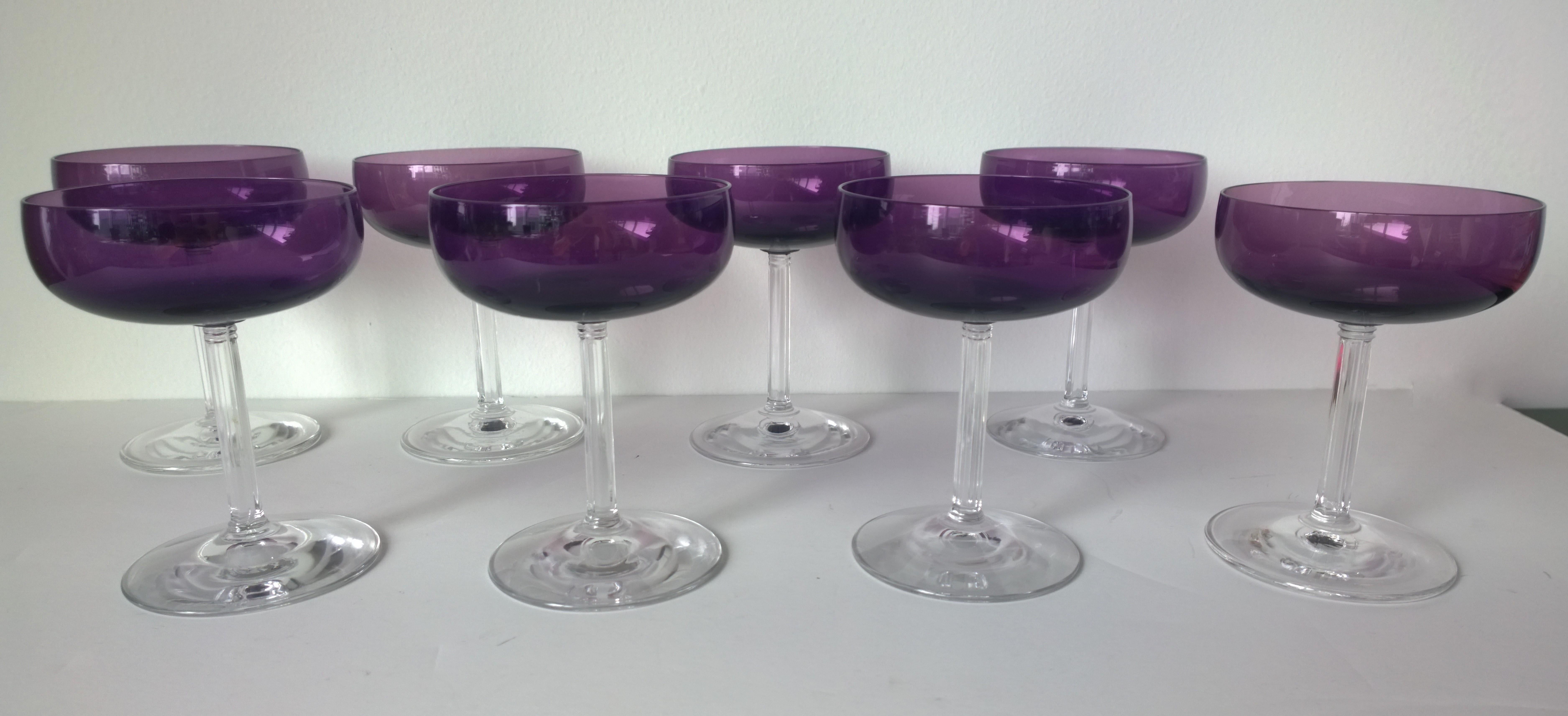 purple fostoria glassware
