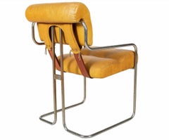 Set of 8 "Tucroma" Pace Chairs in Camel Leather by Guido Faleschini