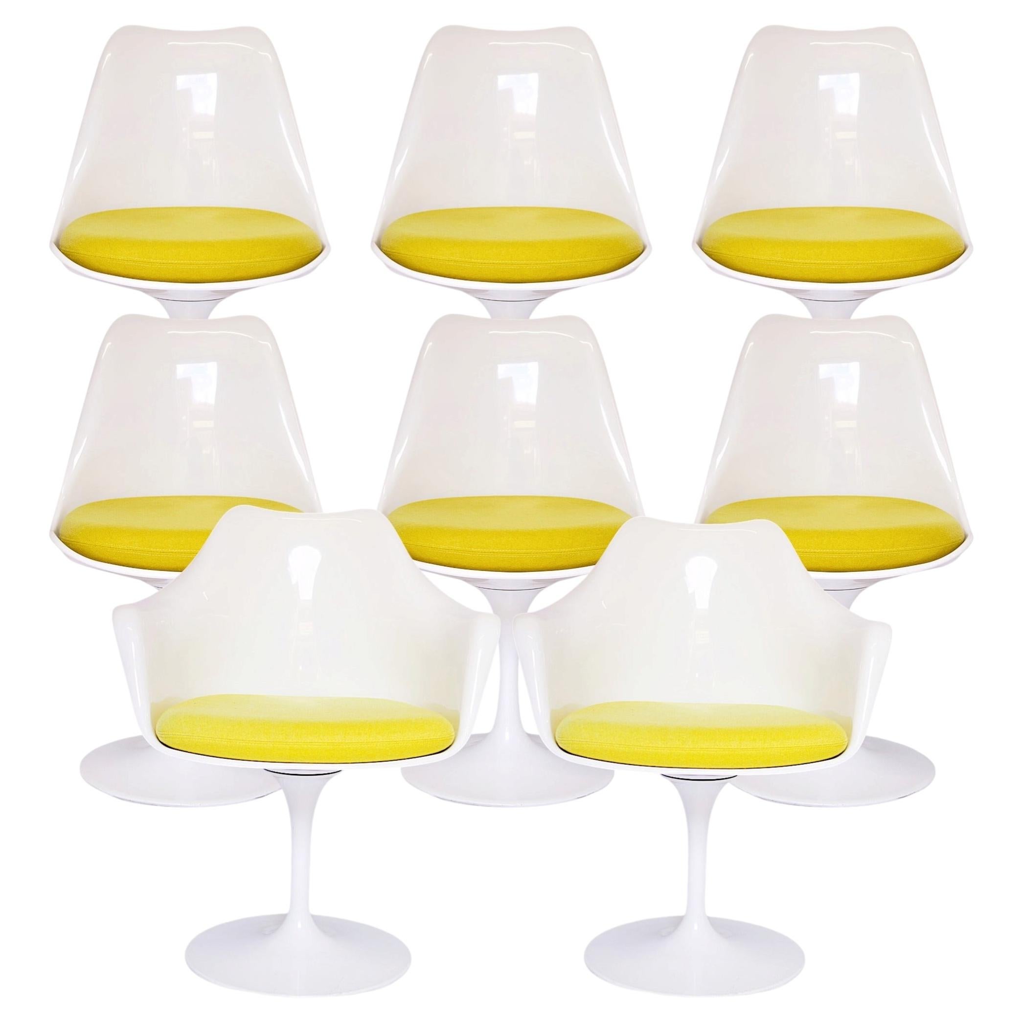 8er-Set „Tulip“-Esszimmerstühle im Stil von Eero Saarinen für Knoll im Angebot