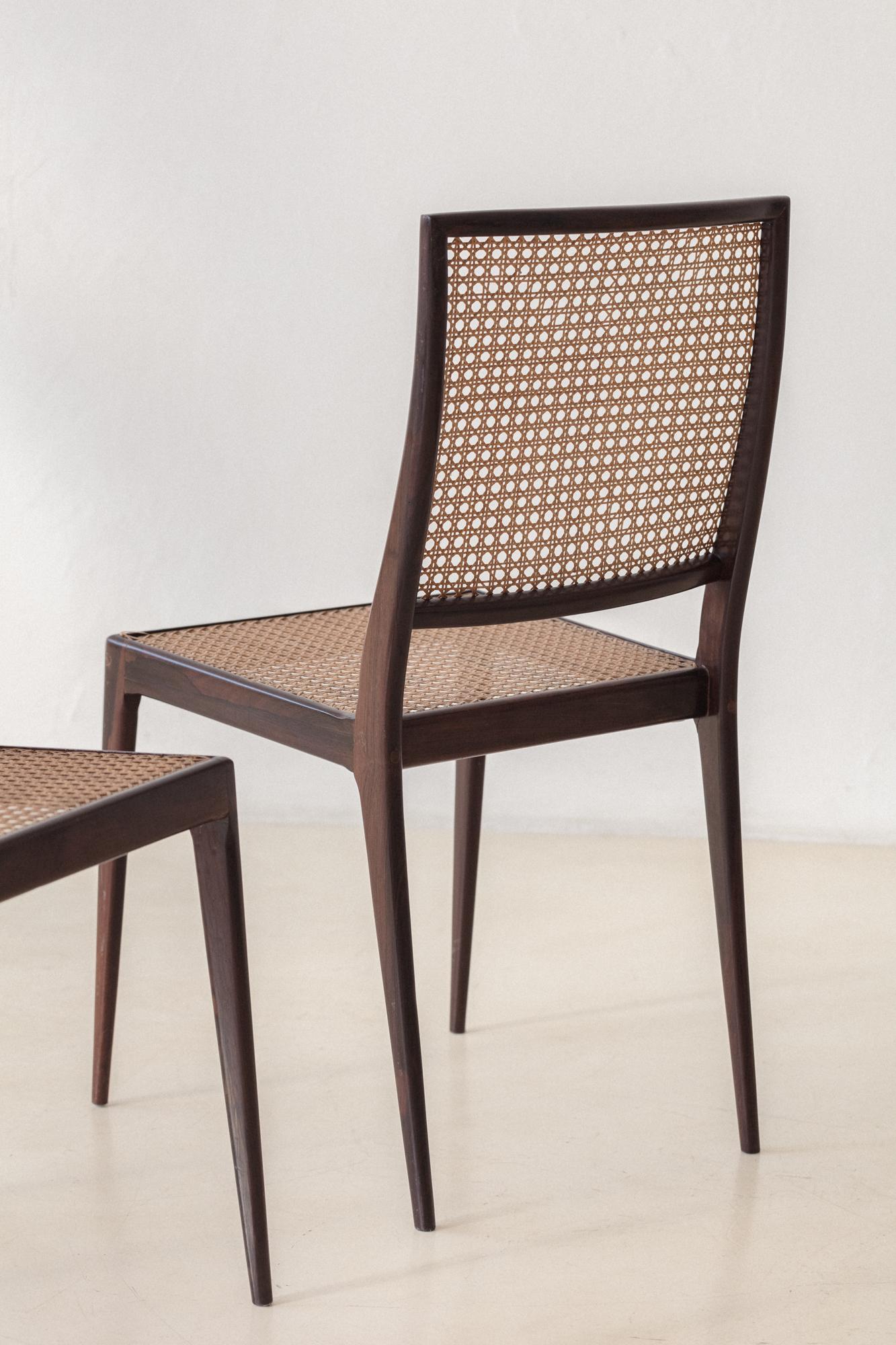 Mid-20th Century Set of 8 Unilabor Chairs MT 552, Geraldo de Barros, 1960s, Brazilian Design For Sale