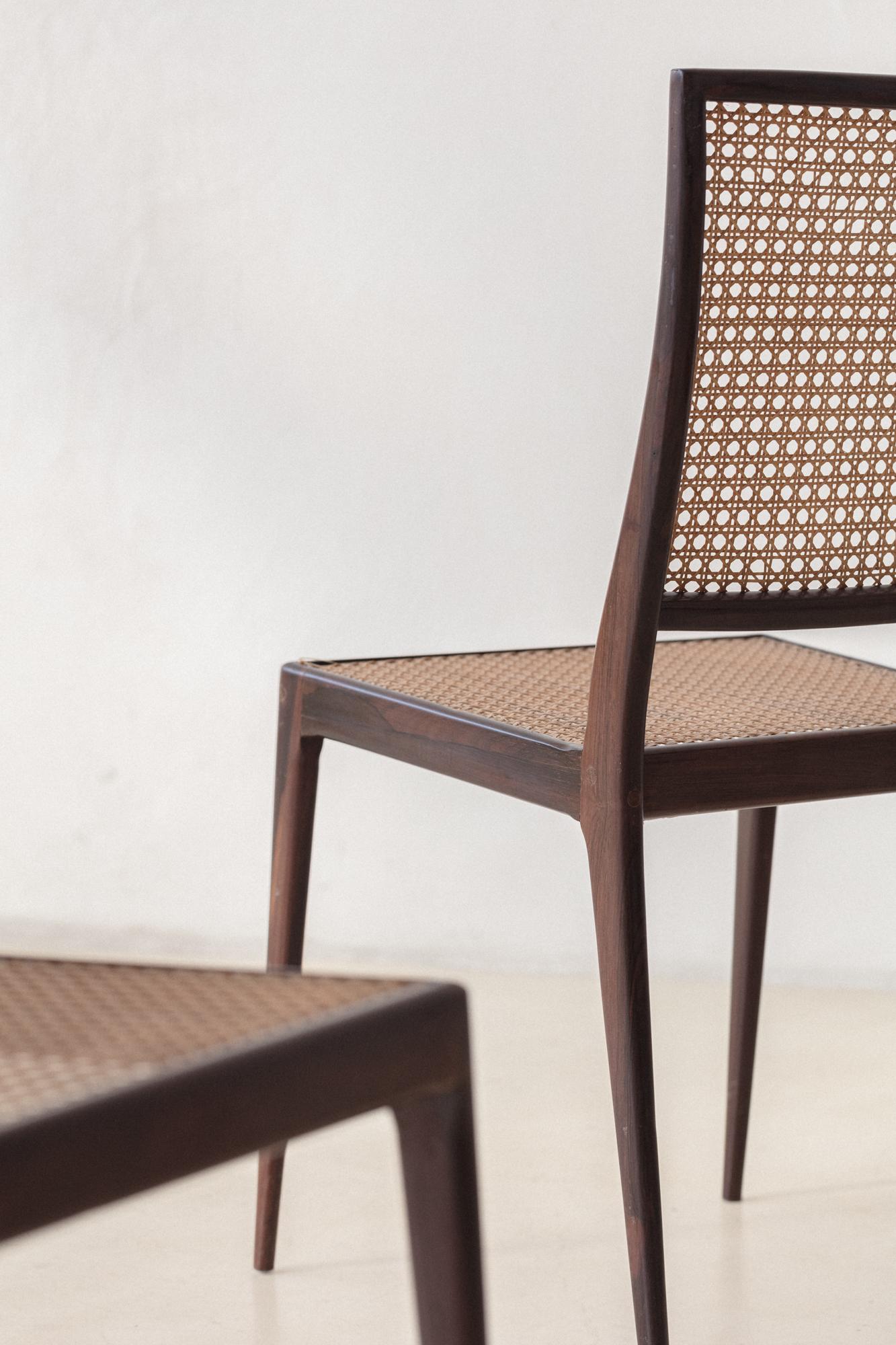 Milieu du XXe siècle Ensemble de 8 chaises Unilabor MT 552, Geraldo de Barros, années 1960, design brésilien en vente