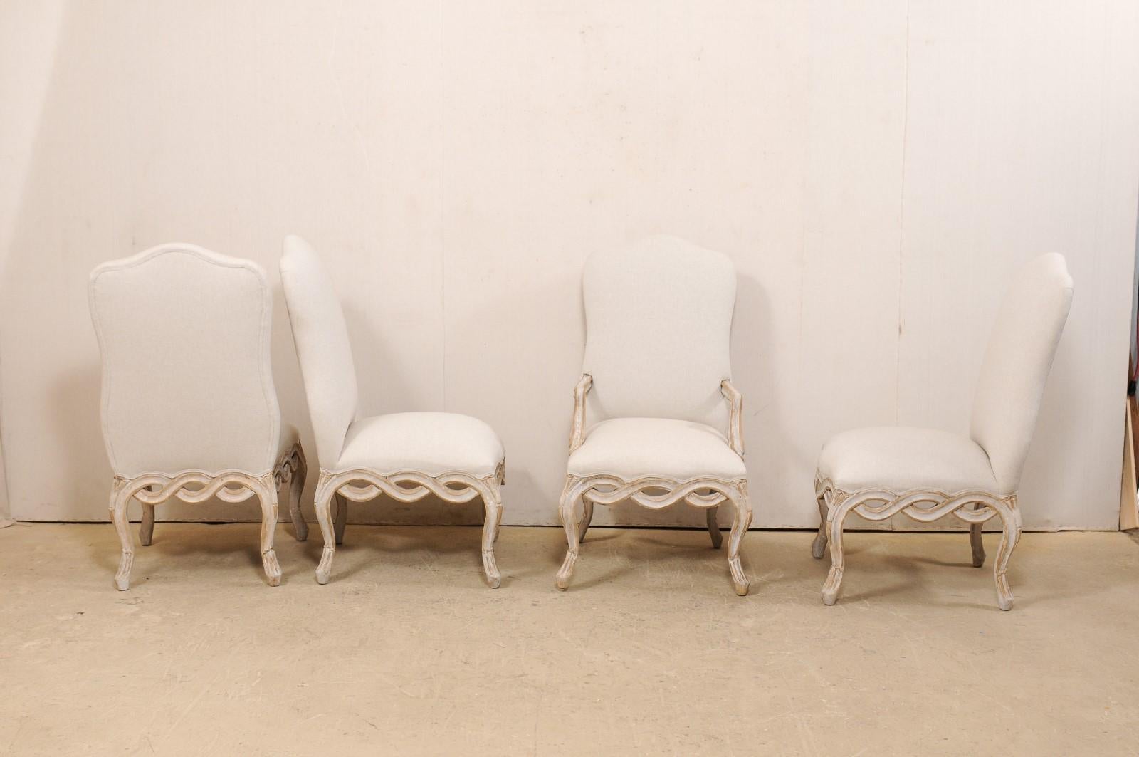 upholstered dining chairs with skirts