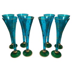 Set de 8 Copas de Champán Altas Venecianas