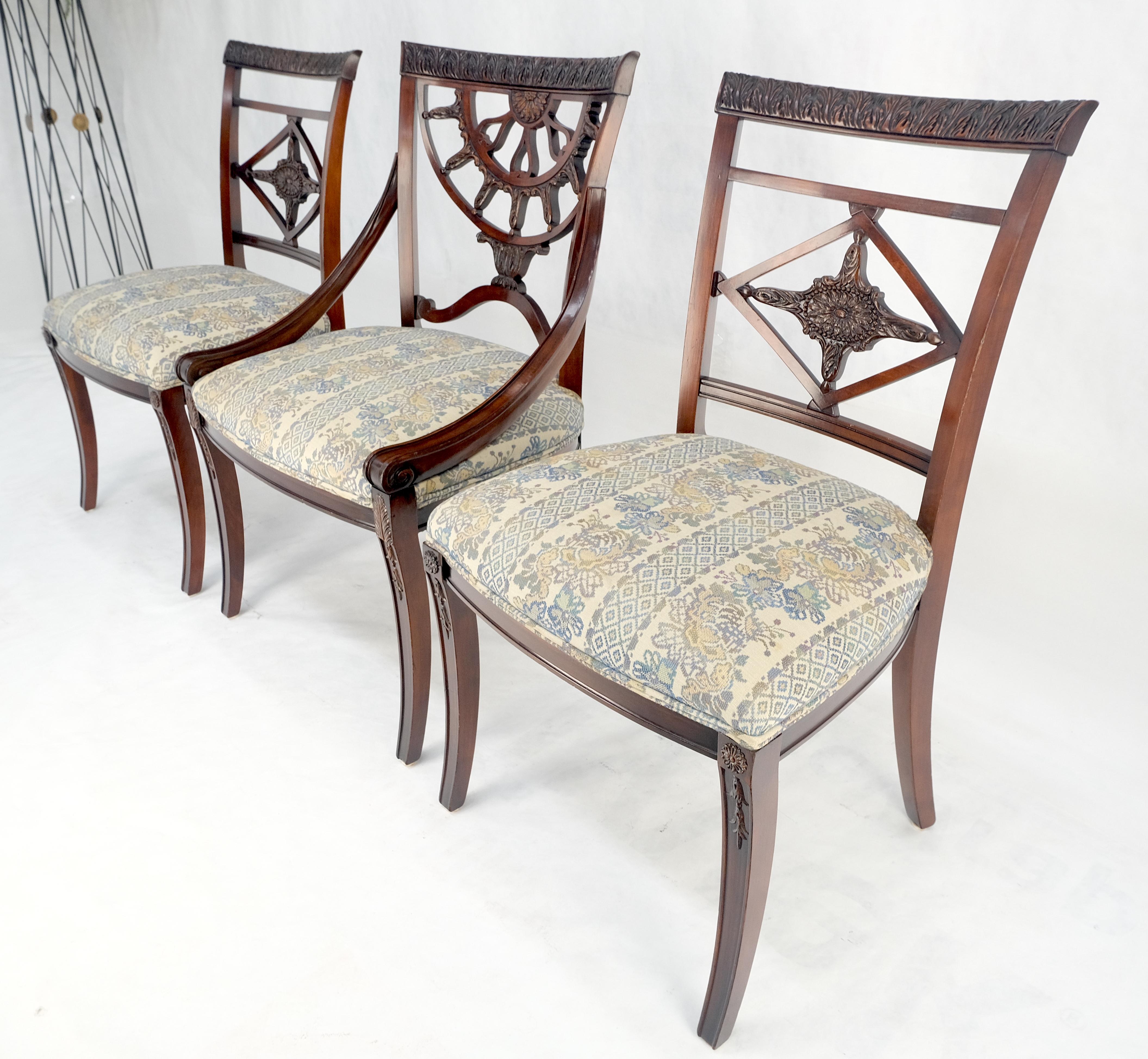 Set di 8 sedie da pranzo in mogano intagliato MINT! in vendita 4