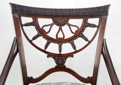 Set of 8 Very Fine Carved Mahogany Dining Chairs MINT!