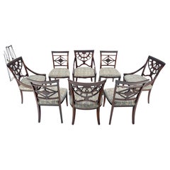 Set of 8 Very Fine Carved Mahogany Dining Chairs MINT!