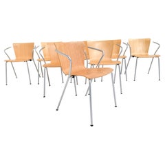 Set of 8 Vico Magistretti “Vico Duo” Armchairs for Fritz Hansen, 1997