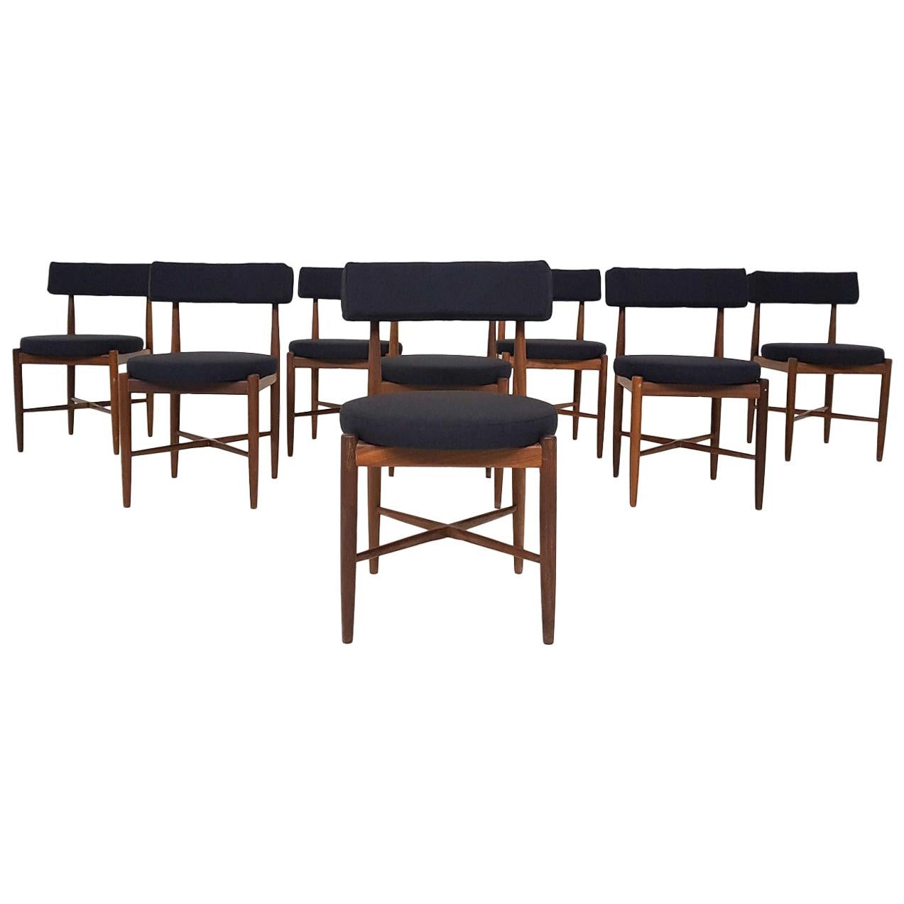 Set of 8 Victor Wilkins Teak Dining Chairs for G-plan, United Kingdom, 1960s