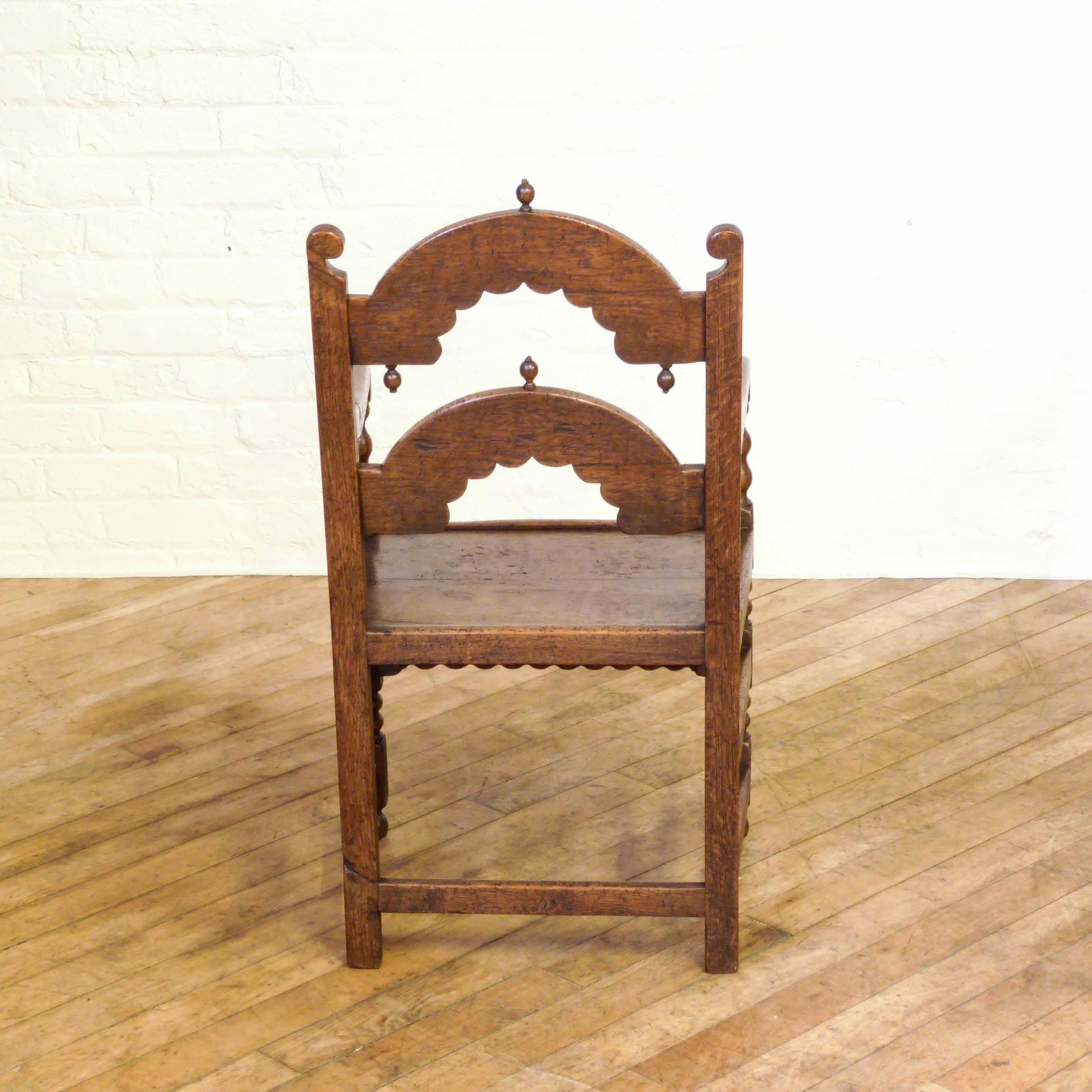 Oak Set of 8 Victorian Derbyshire Style Chairs For Sale