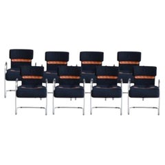 Set of 8 Vintage Armchairs by Guido Faleschini, Italy, 1970s