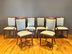 Set of 8 Vintage Art Deco Dining Room Chairs