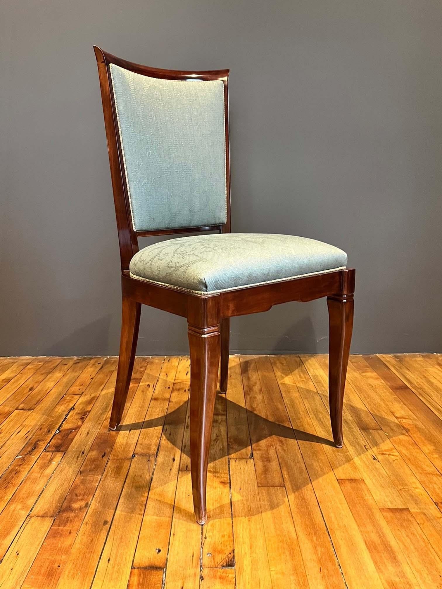 Set of 8 Vintage Art Deco Dining Room Chairs In Good Condition For Sale In New York, NY
