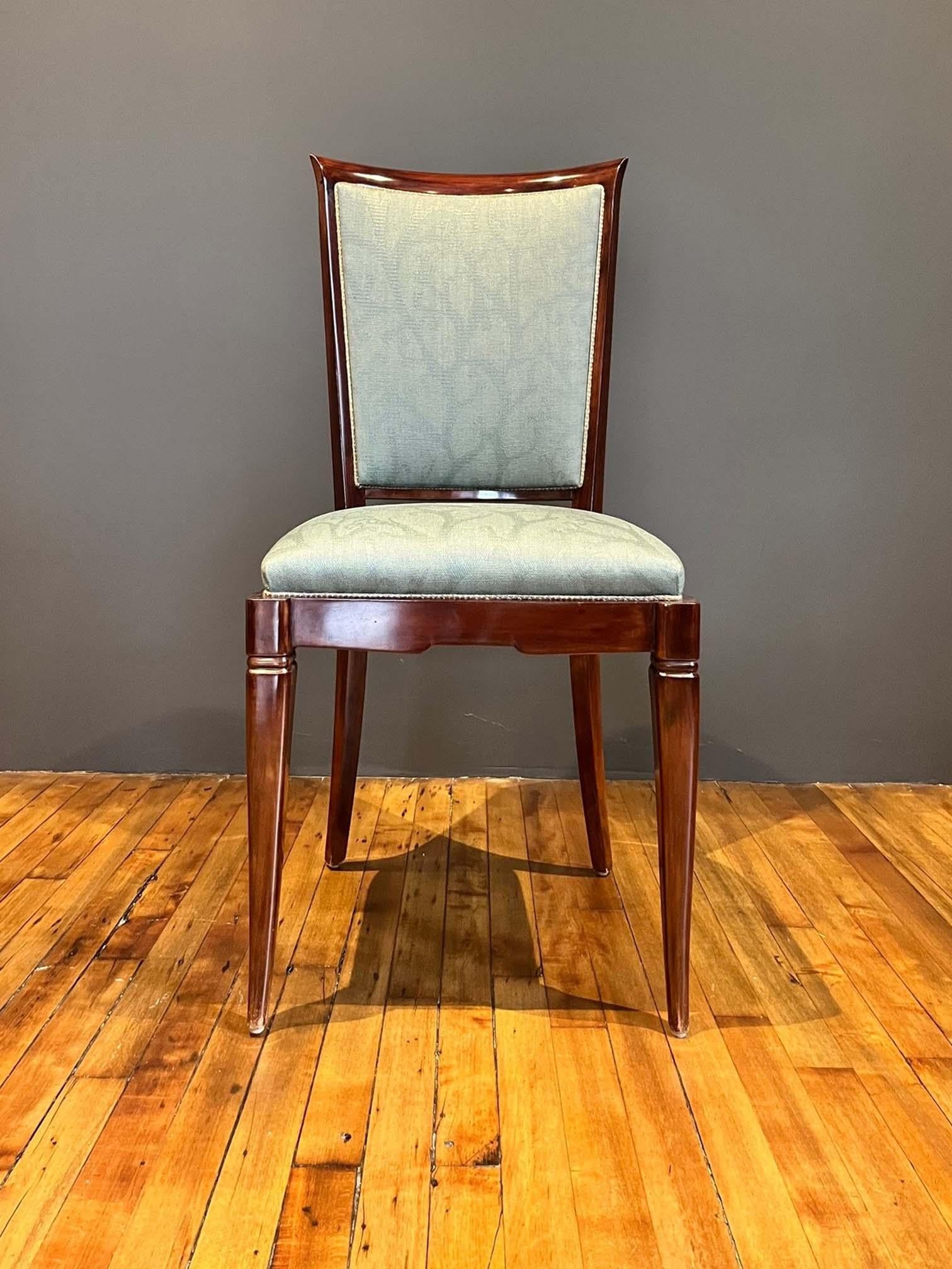 Early 20th Century Set of 8 Vintage Art Deco Dining Room Chairs For Sale