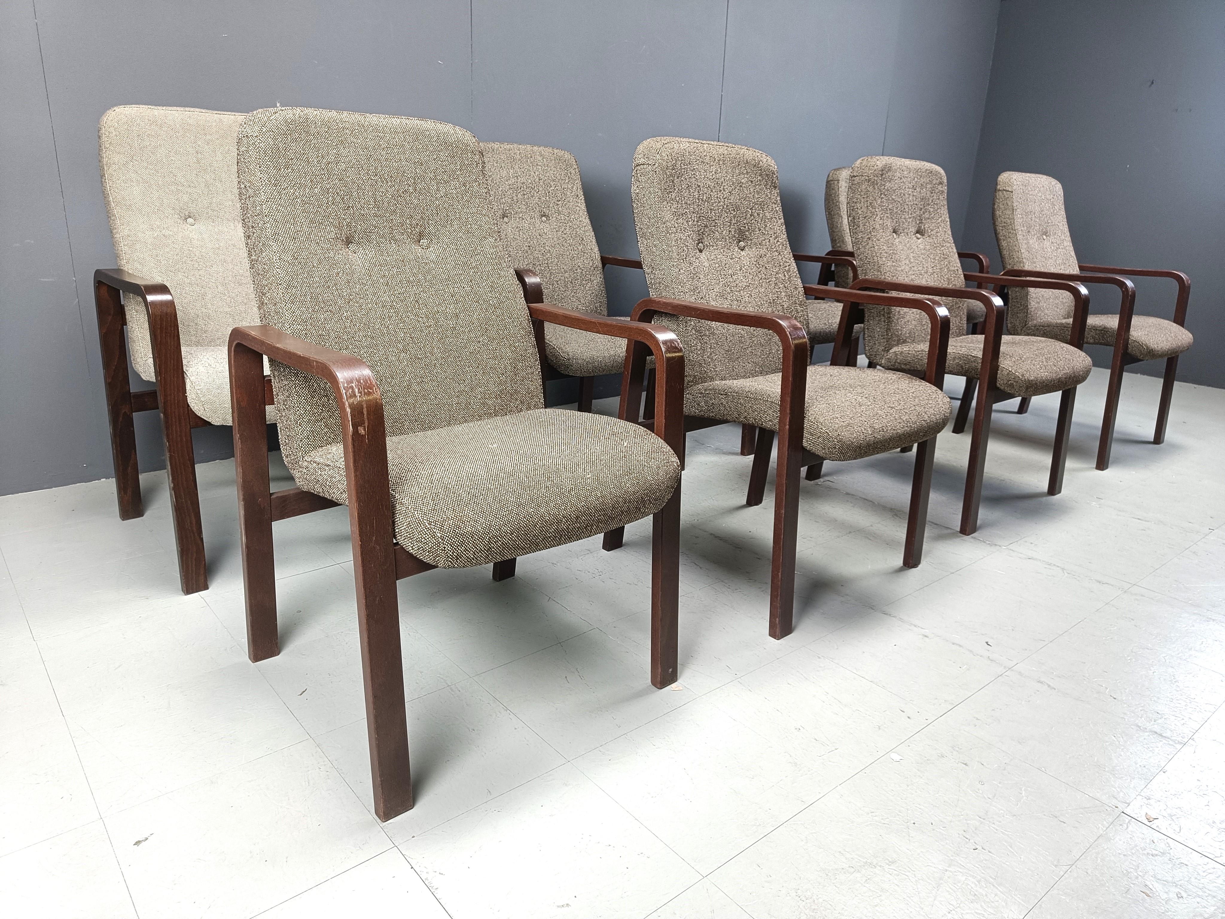 Set of 8 vintage bentwood armchairs, 1993 For Sale 1