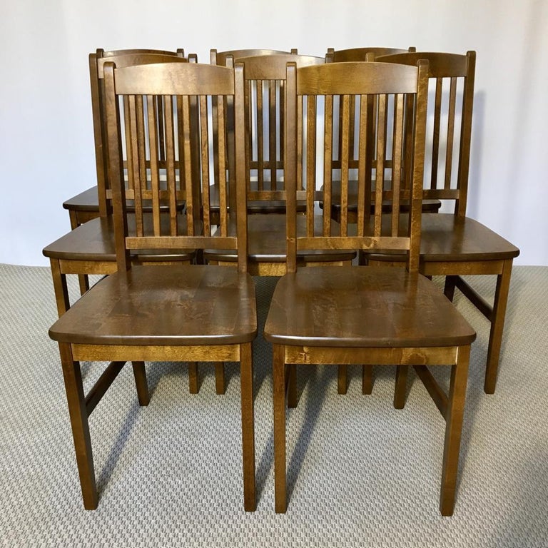 Set of 8 Vintage Birch Dining Chairs at 1stDibs